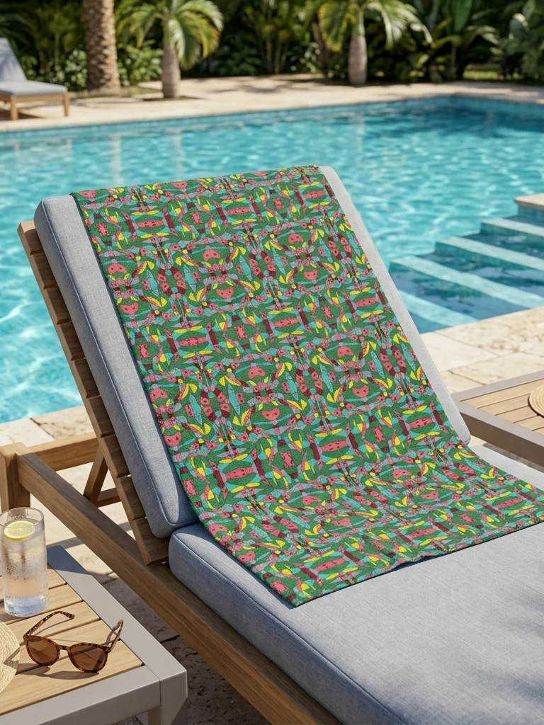 Watermelon Bloom Beach Towel product image (1)