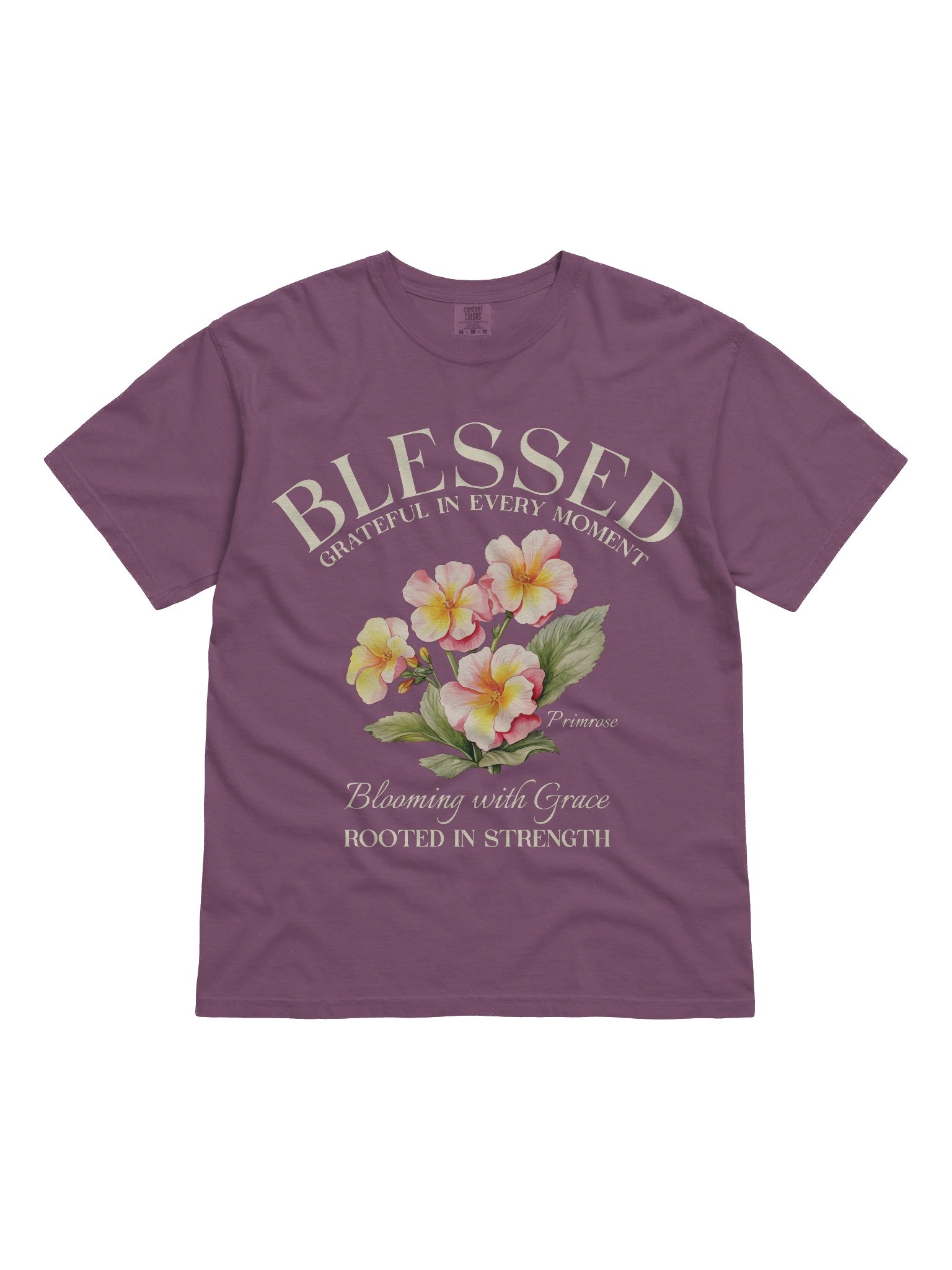 February Blessed Primrose Flower Shirt – Blooming with Grace, Rooted in Strength Graphic Tee product image (4)