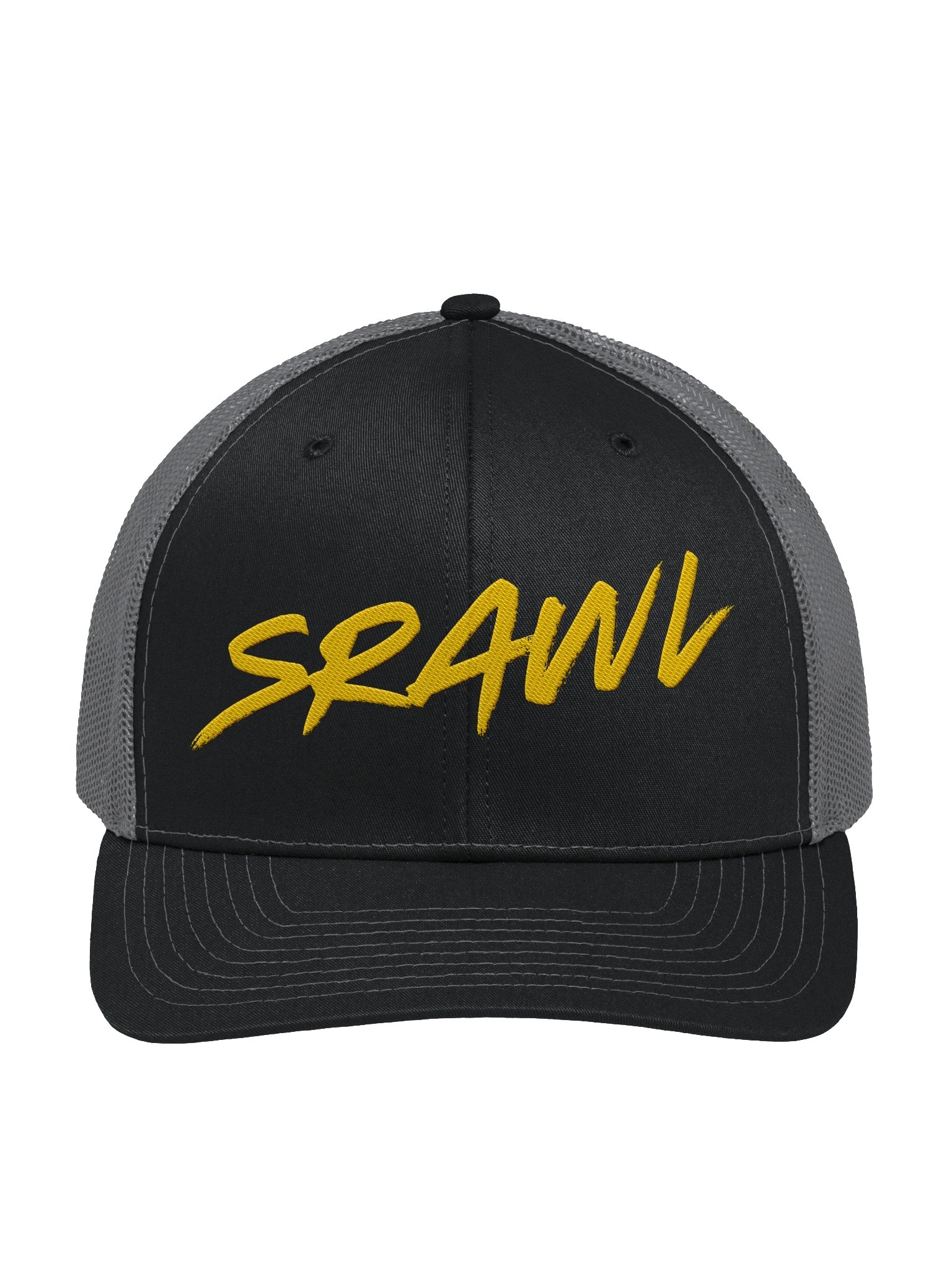 SPAWL Yellow Brush Script Trucker Hat product image (1)