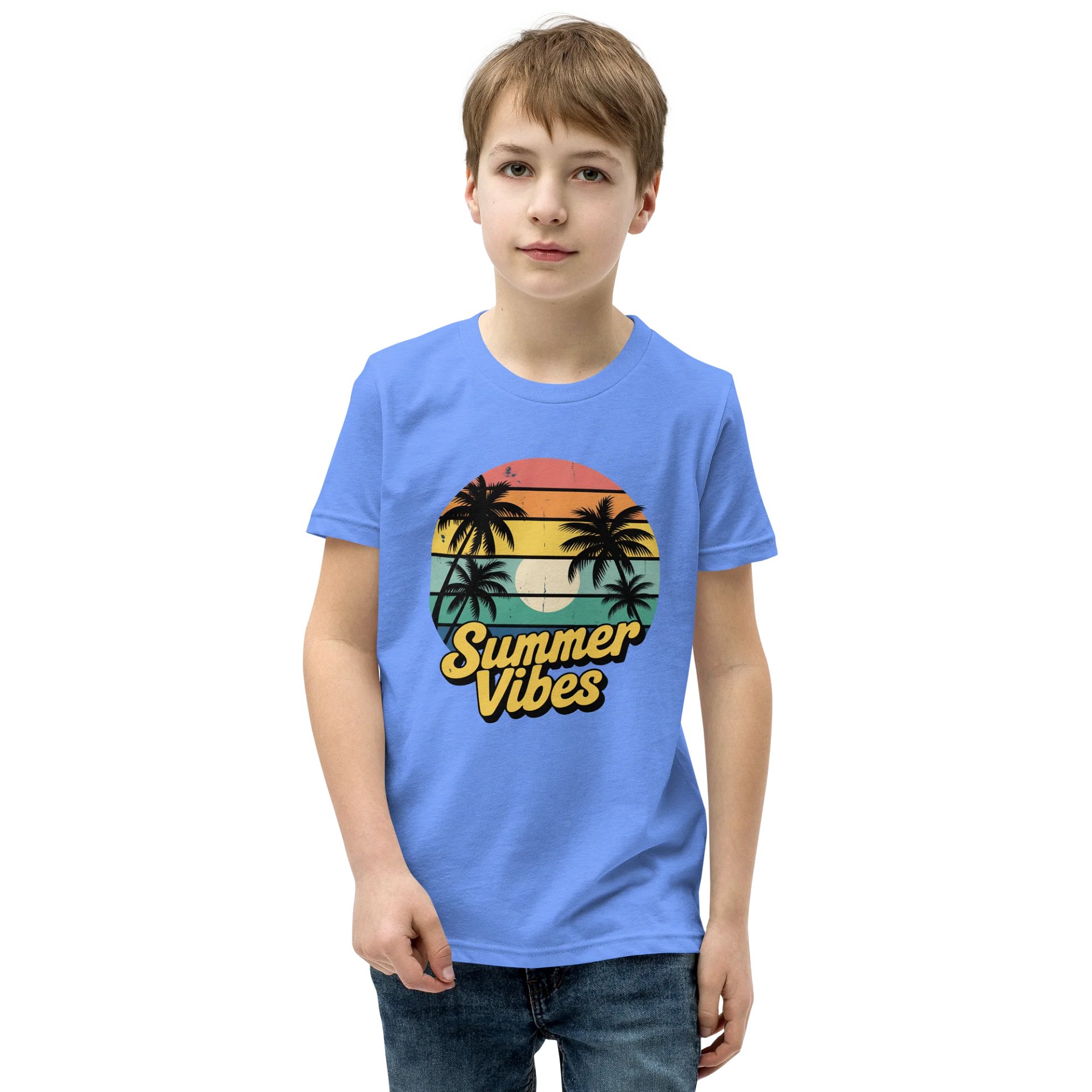Retro Sunset Summer Vibes Youth T-Shirt product image (1)