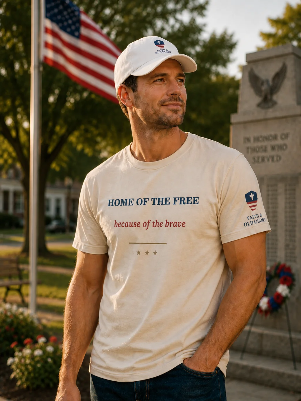 Faith & Old Glory Dad Hat product image (1)