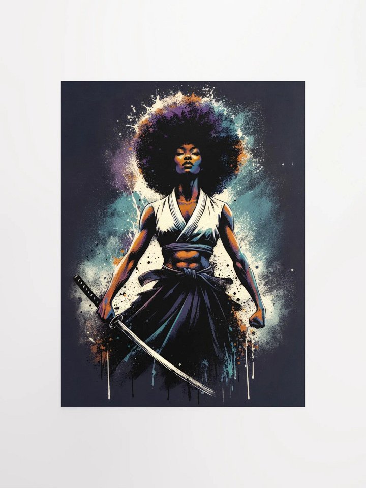 Afro Blade Princess Art Poster Print product image (1)