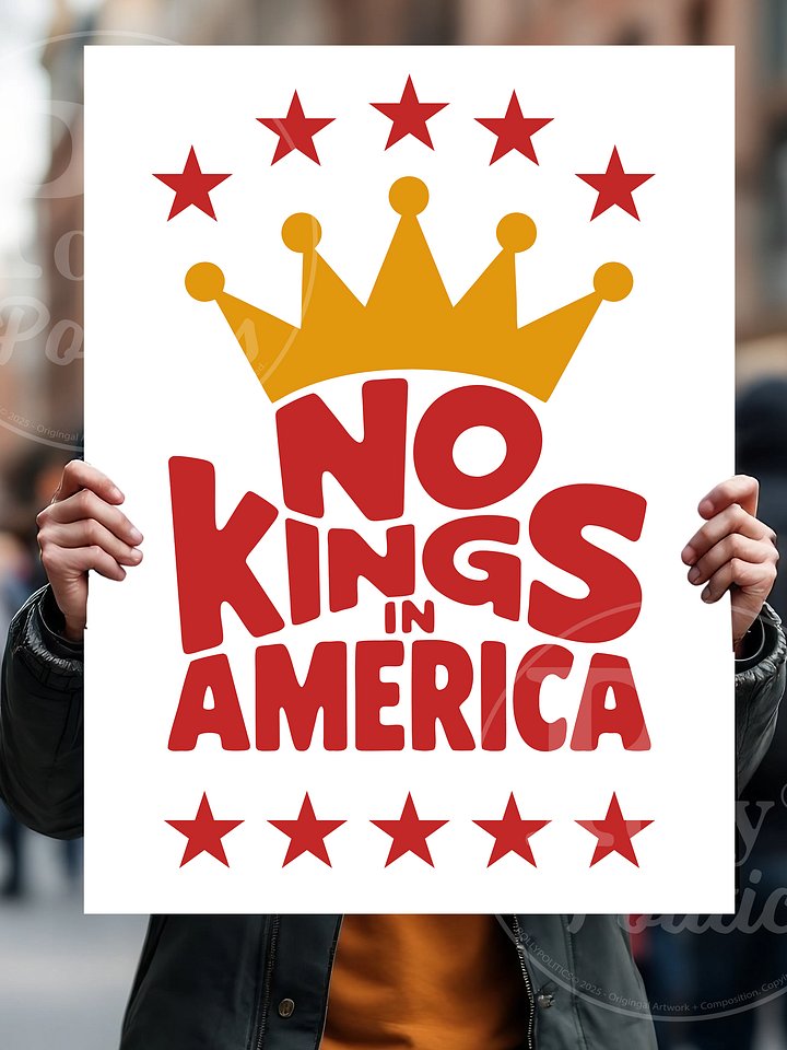 No Kings In America Protest Sign product image (1)