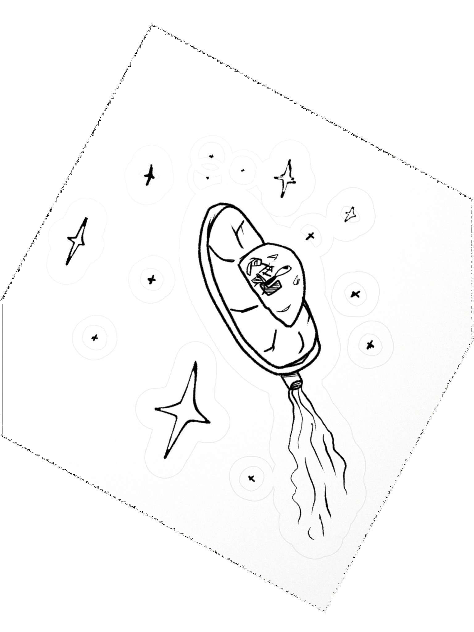 Unfinished Forgotten Outline Sticker product image (6)