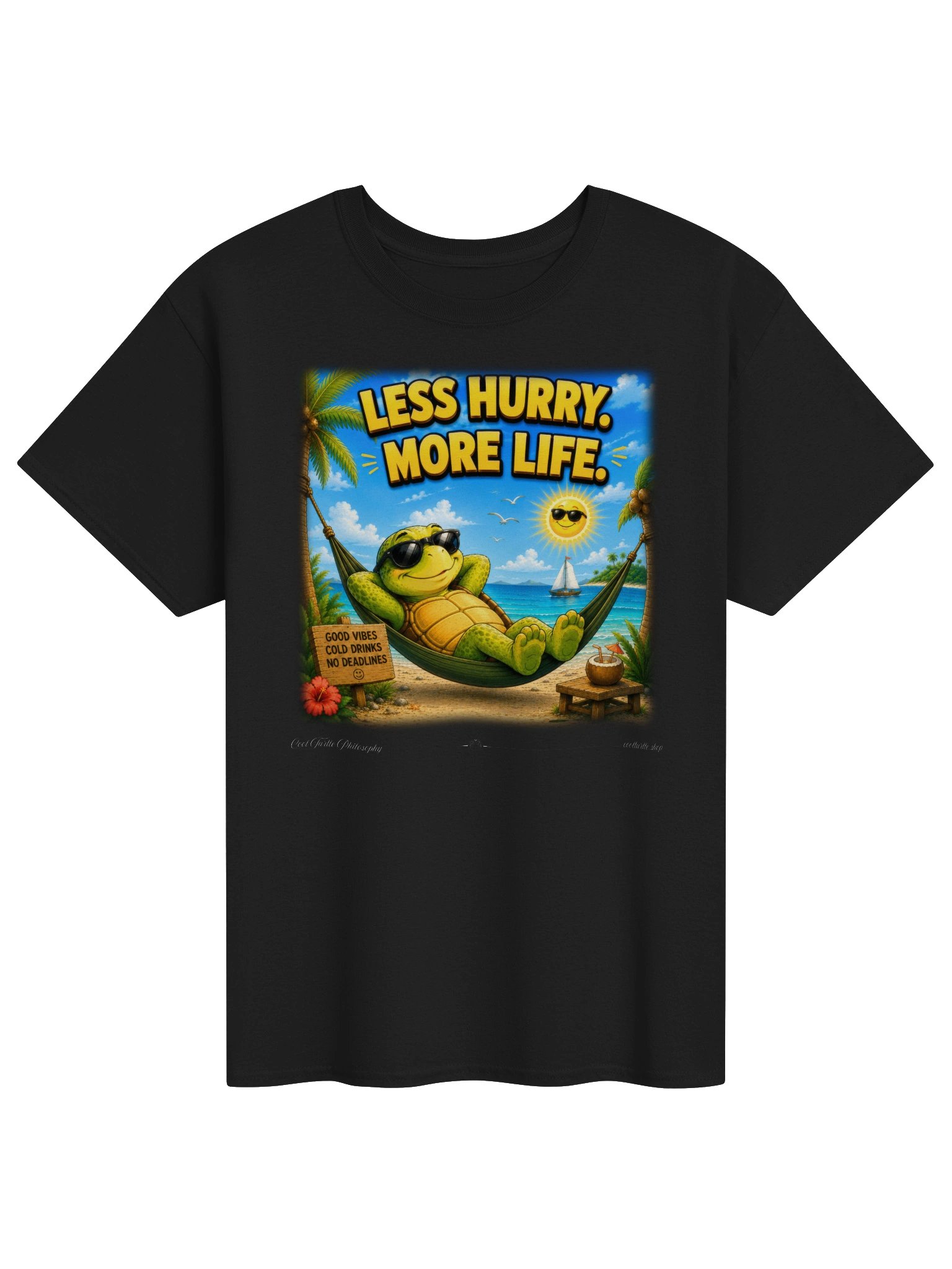 LESS HURRY. MORE LIFE. — Gildan 5000 Heavyweight T-Shirt product image (1)