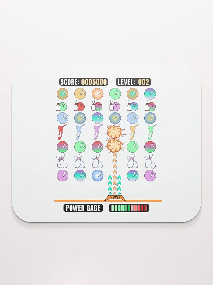 Space Invader Game Bowling Strike Explosion Mouse Pad product image (2)