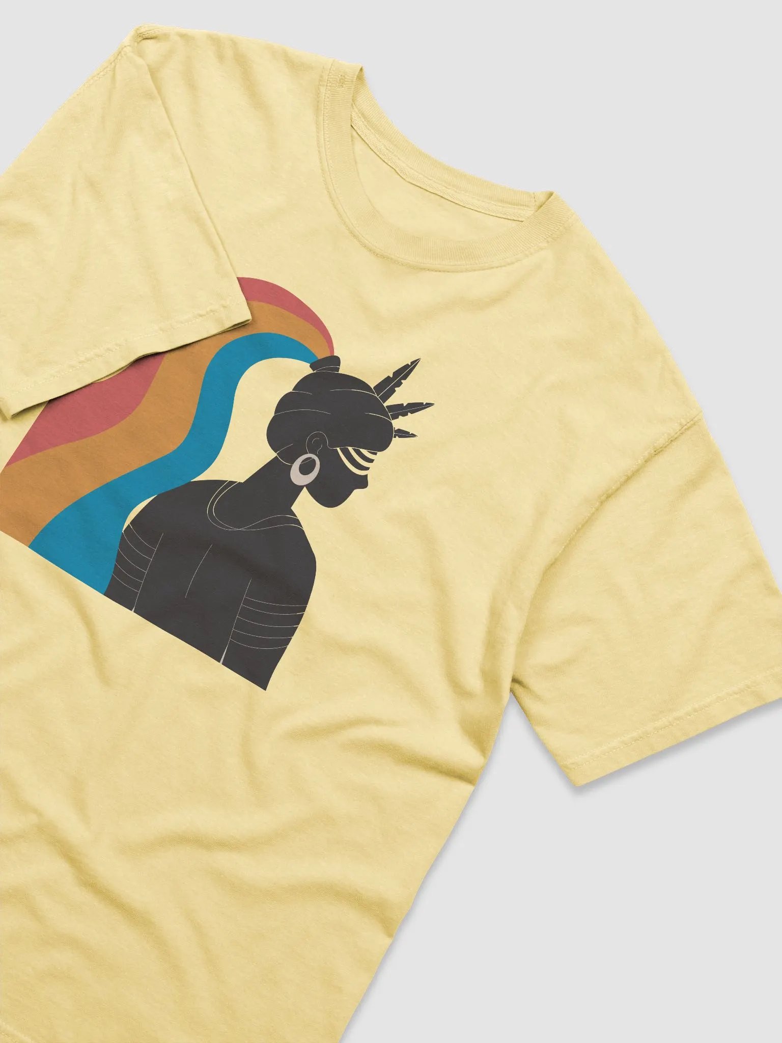 Vibrant Ponytail Illustration T-Shirt product image (6)