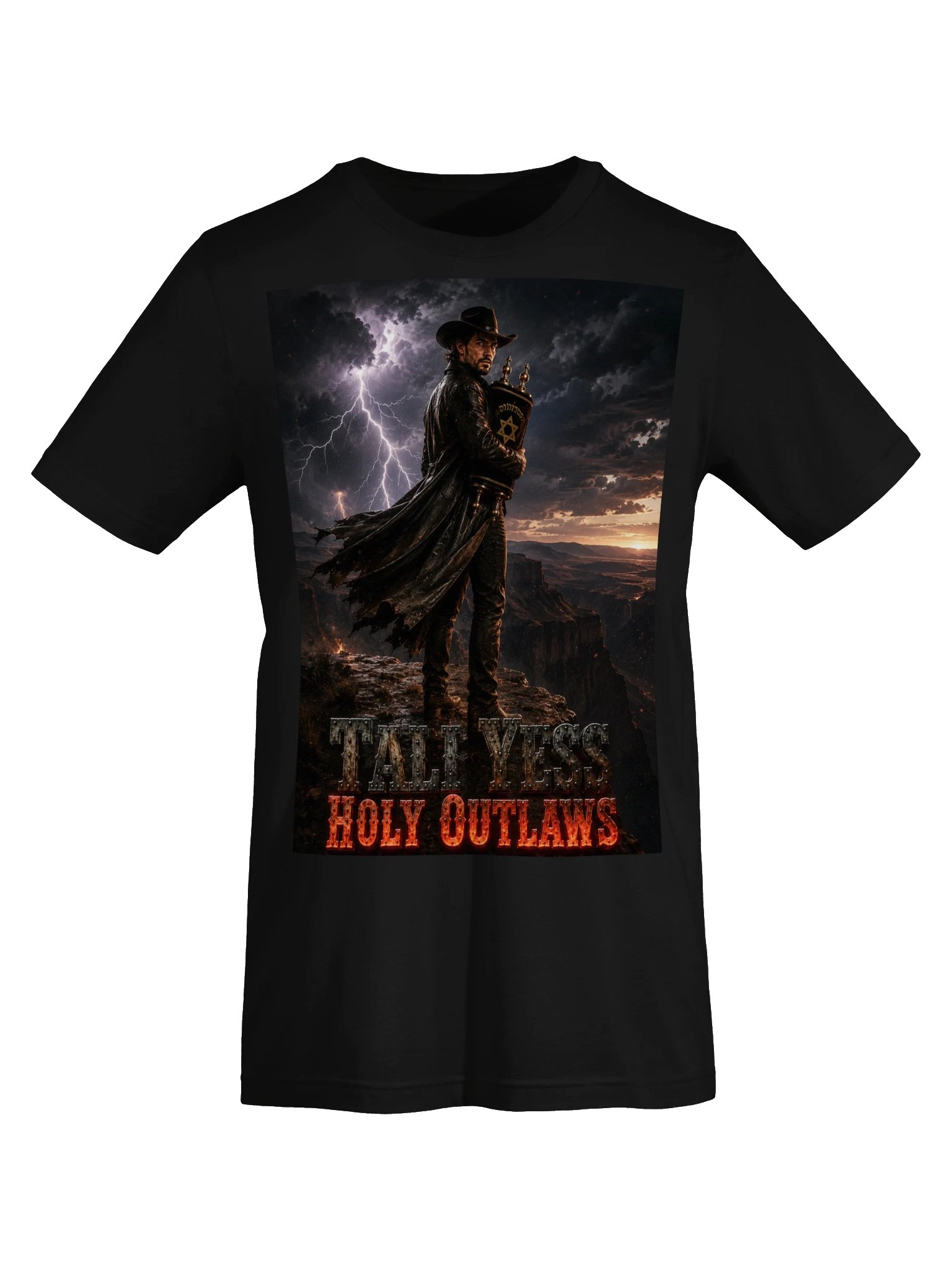Tali Yess Holy Outlaws — Pose 4 Black T-Shirt product image (5)