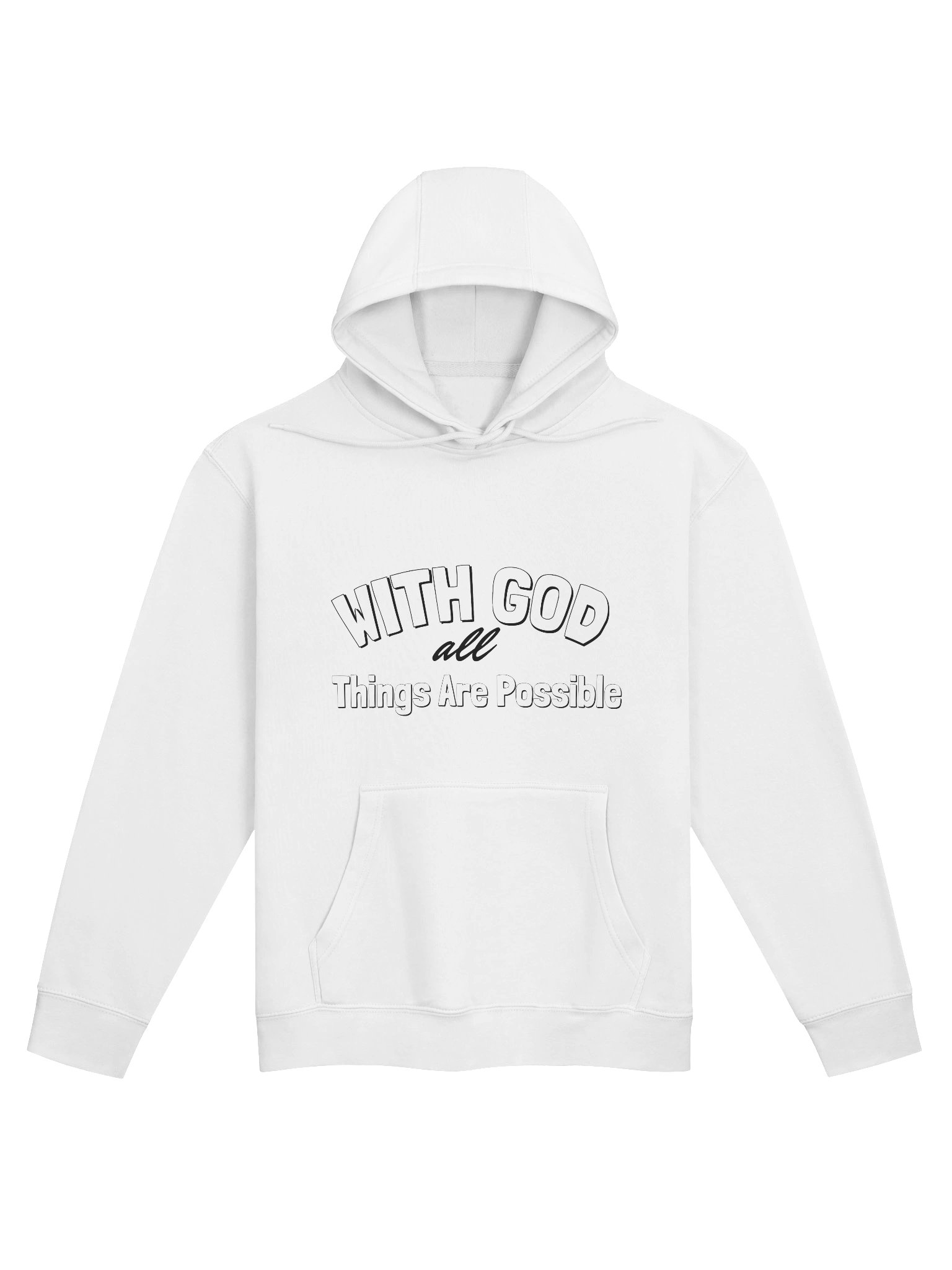 D2U Hoodie - With God All Things Are Possible (Front) product image (7)