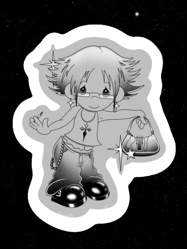 6ixblades Goth Girl Sticker Pack product image (2)