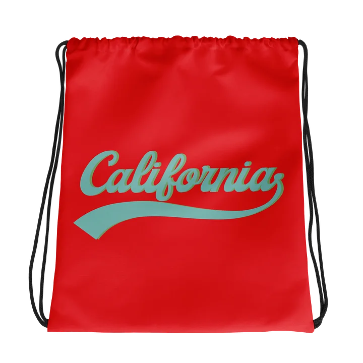 California Script Drawstring Backpack product image (1)