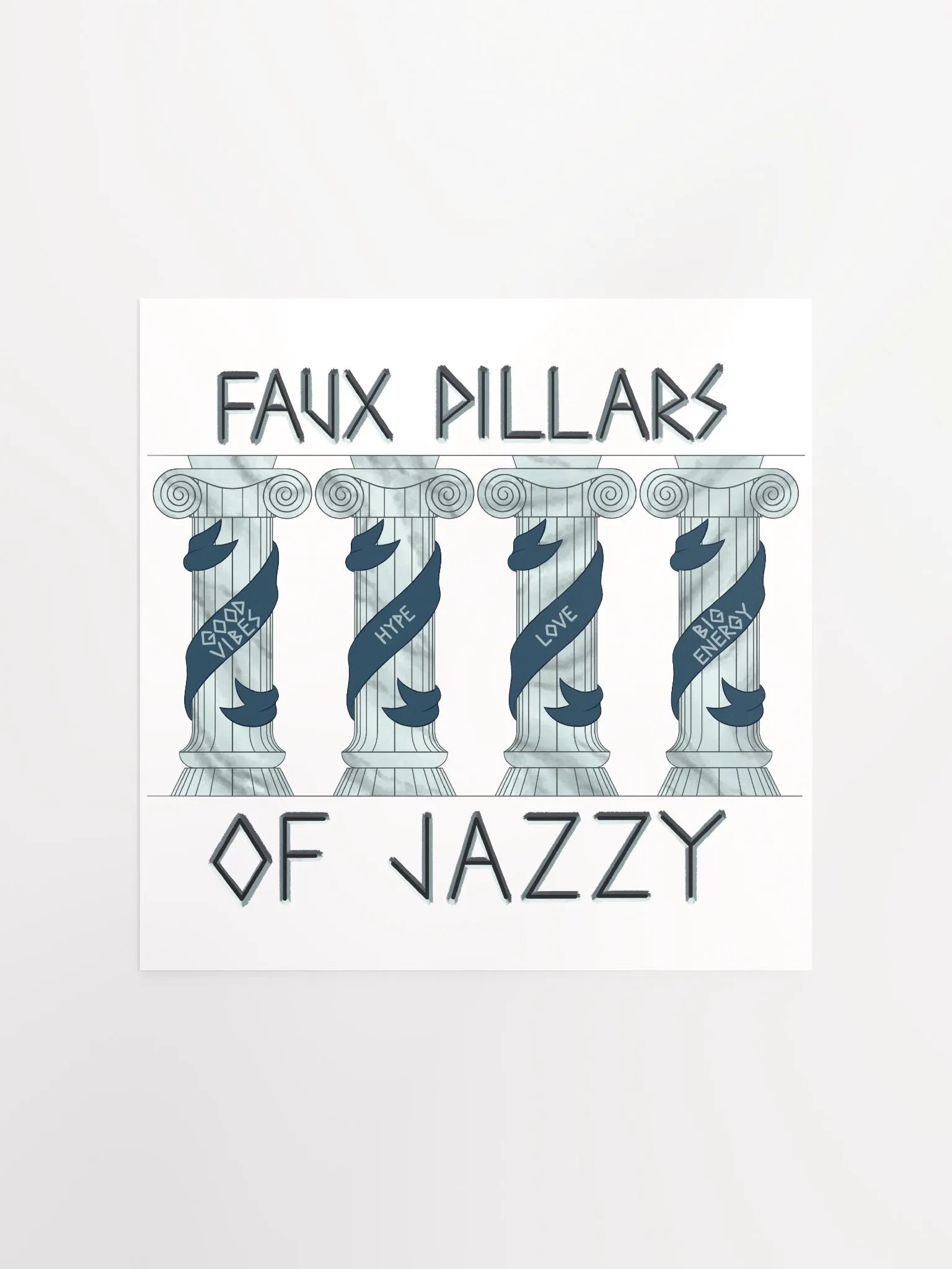 Faux Pillars Illustration Poster product image (1)