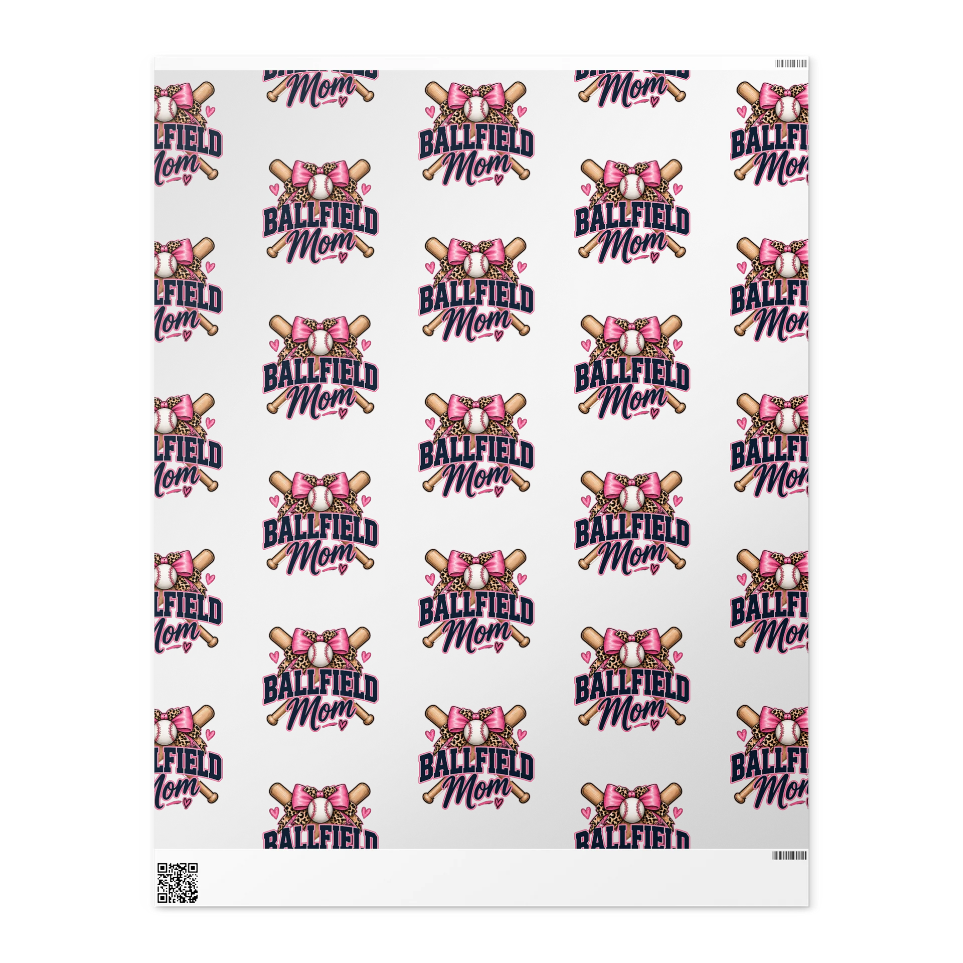 Ballfield Mom Wrapping Paper | Baseball & Softball Gift Wrap product image (2)