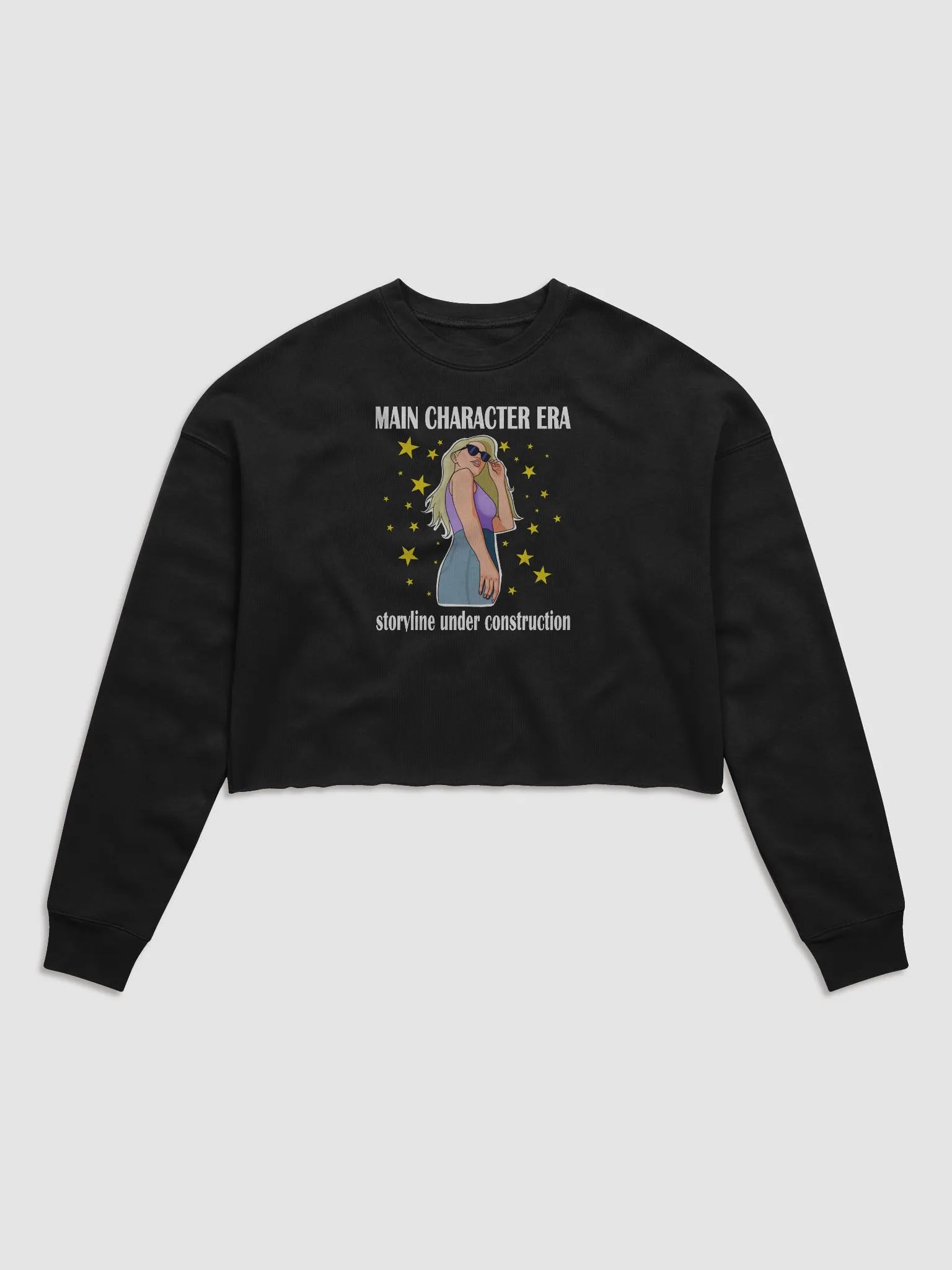Main Character Era - CROP sweatshirt, raw hem product image (1)