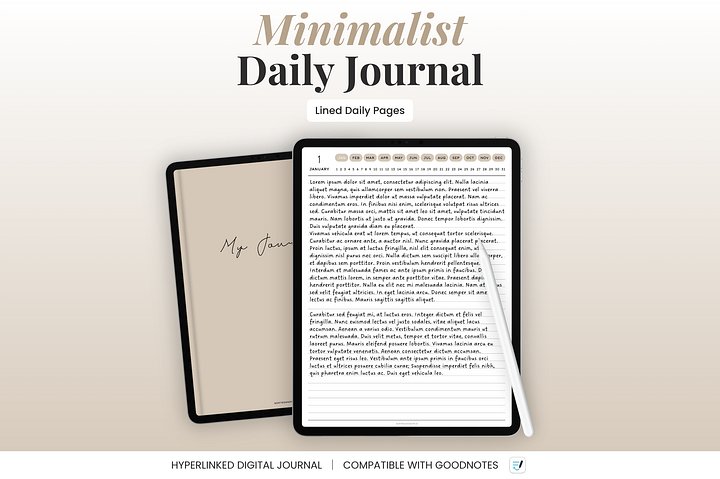 Digital Lined Journal - Beige product image (1)