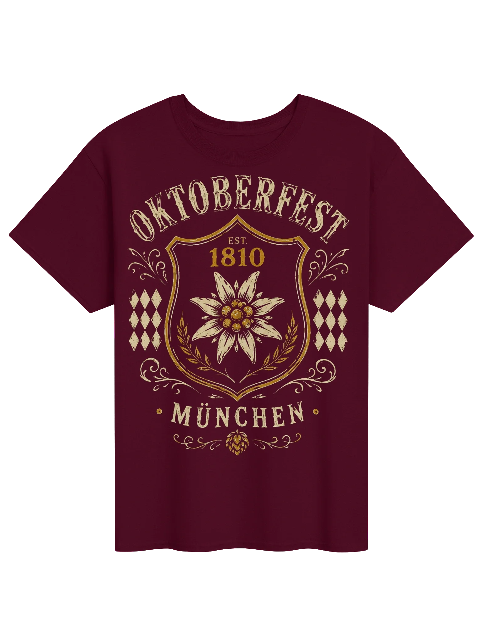 Oktoberfest München Edelweiss Crest Vintage Tee