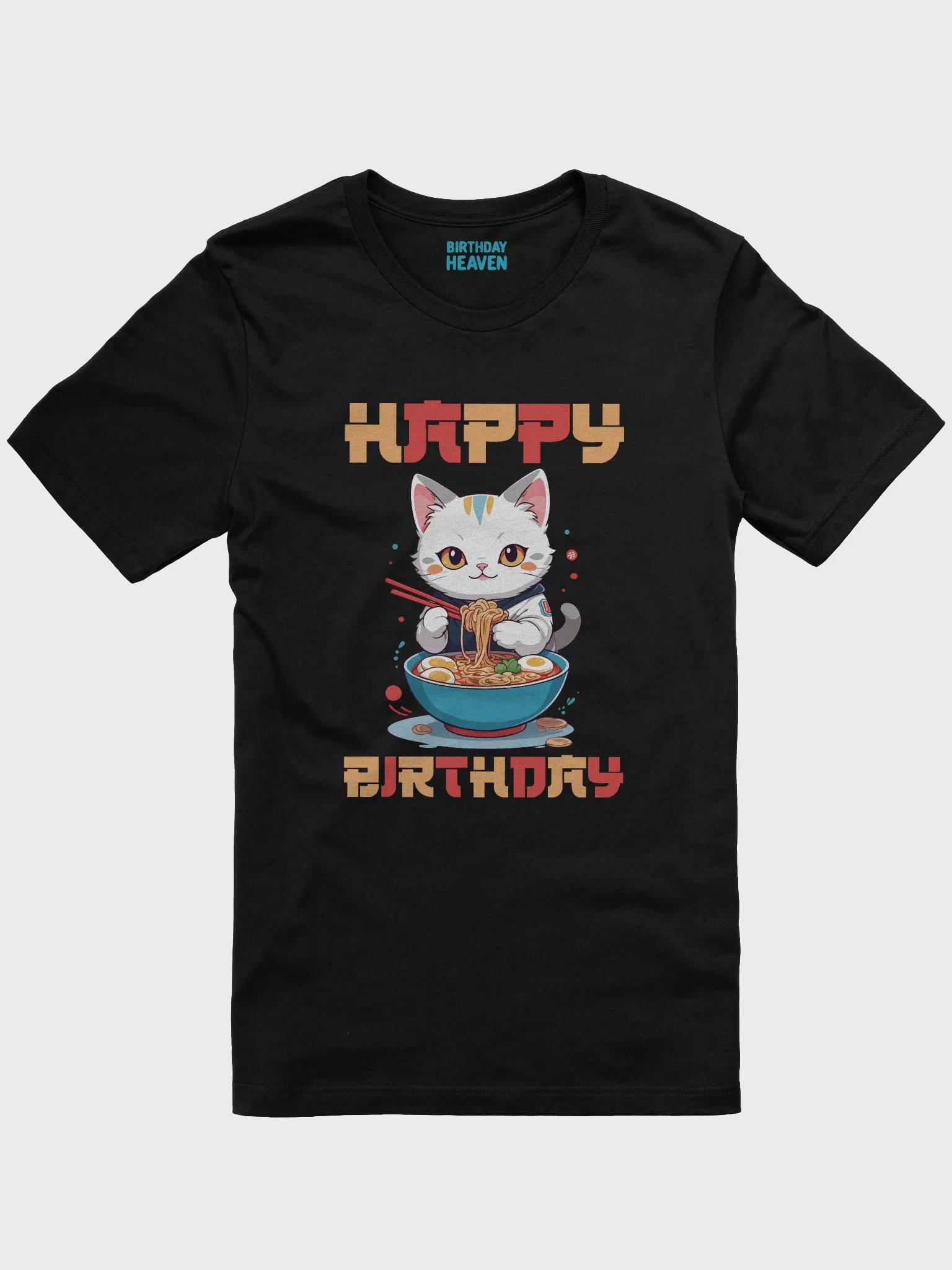 Happy Birthday (Cat With Noodles) T-Shirt product image (1)