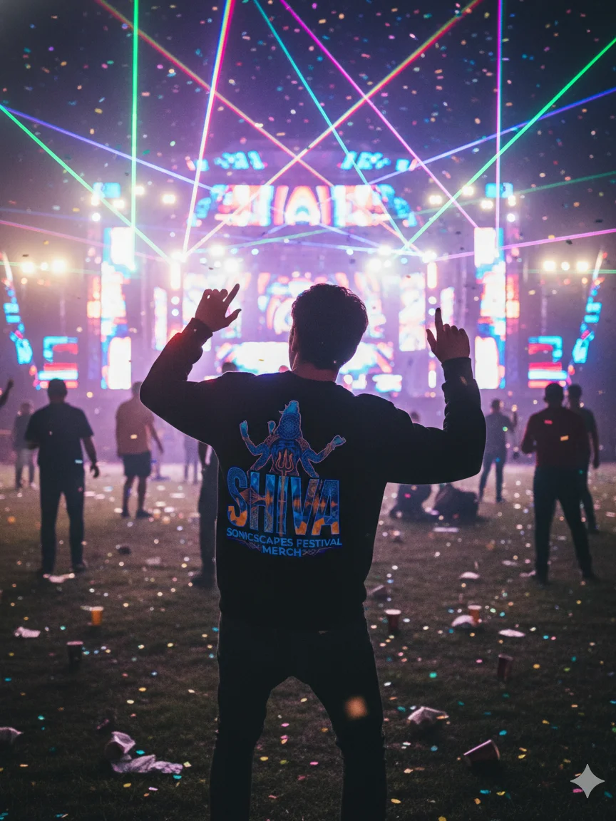 SHIVA SonicScapes Festival Sweatshirt – Sacred Frequency Edition product image (5)