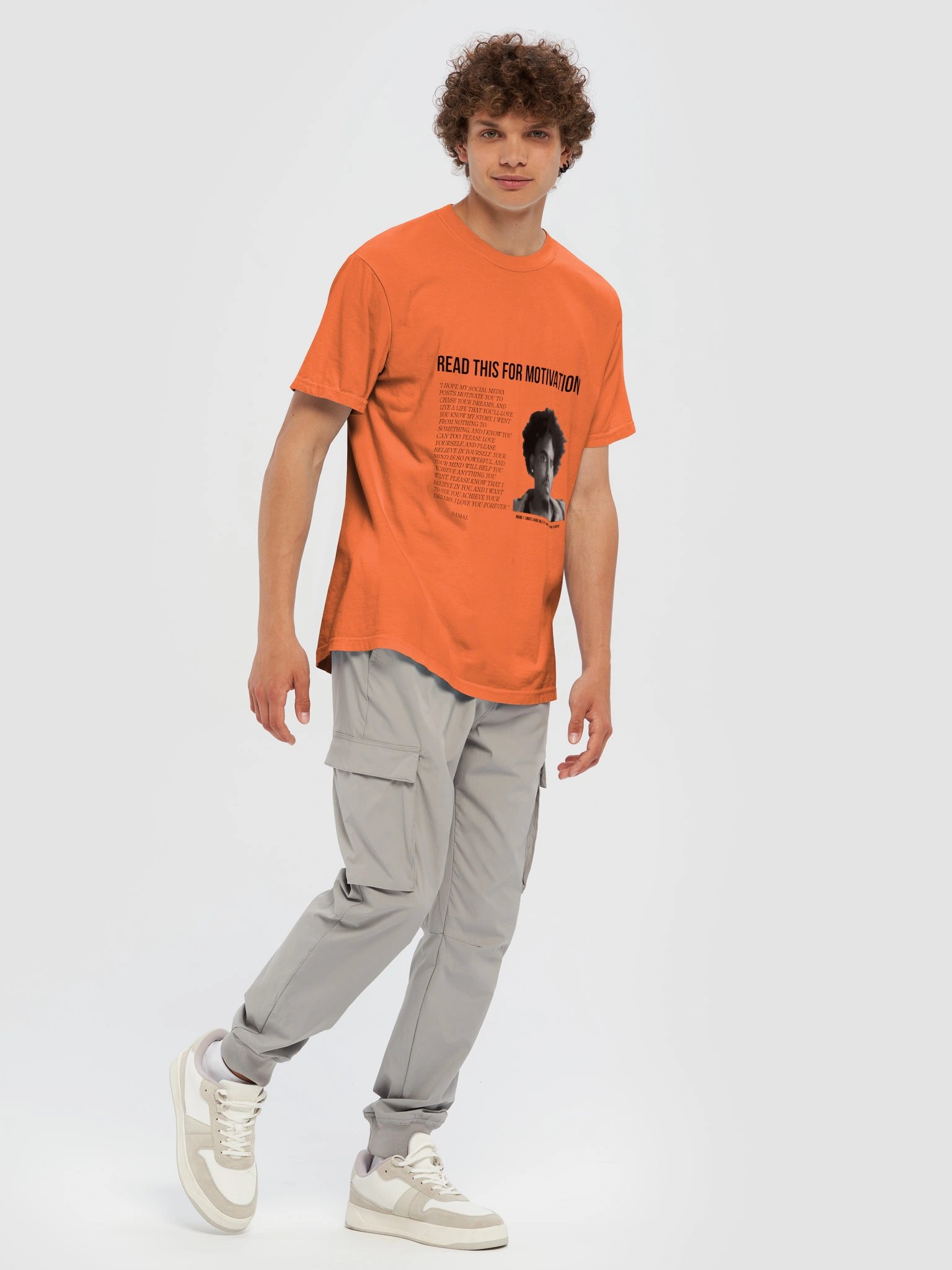 ORANGE MOTIVATIONAL T-SHIRT product image (7)