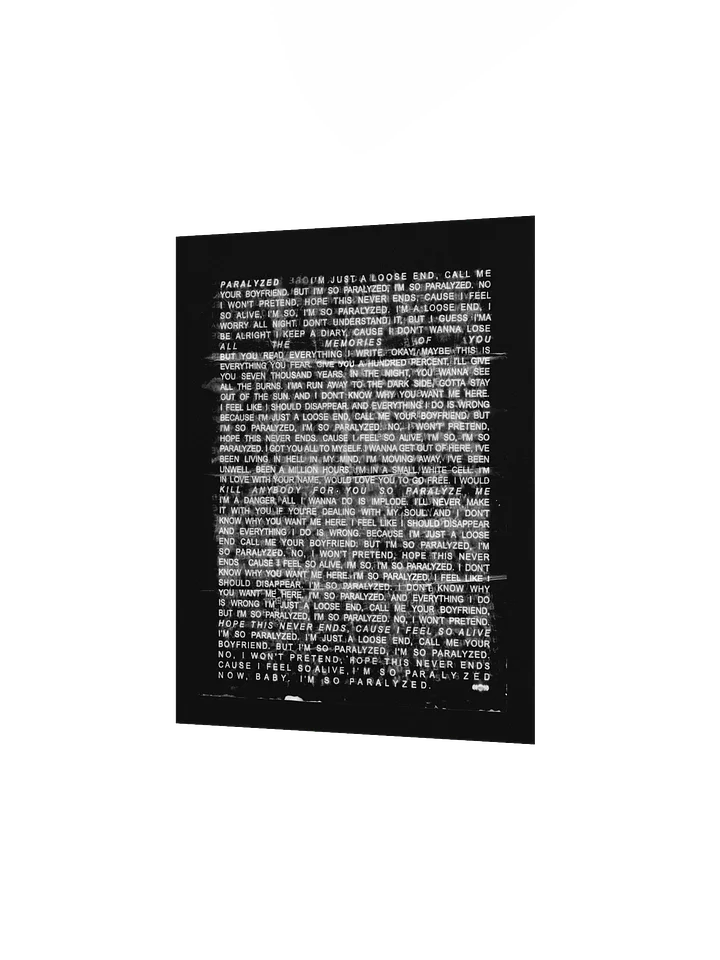 PARALYZED BLACKOUT POSTER product image (2)