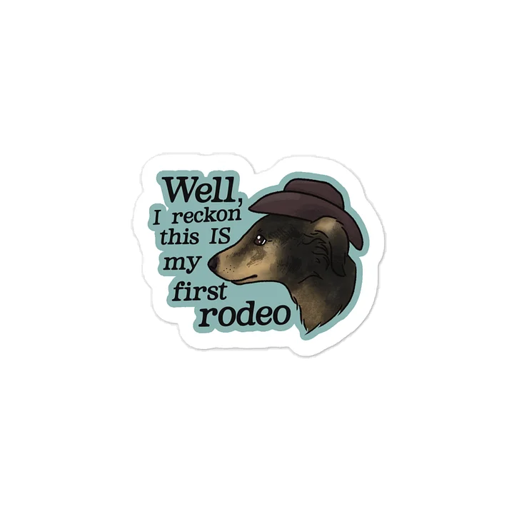 First Rodeo Puppy - Grizzle Brindle - Sticker product image (1)
