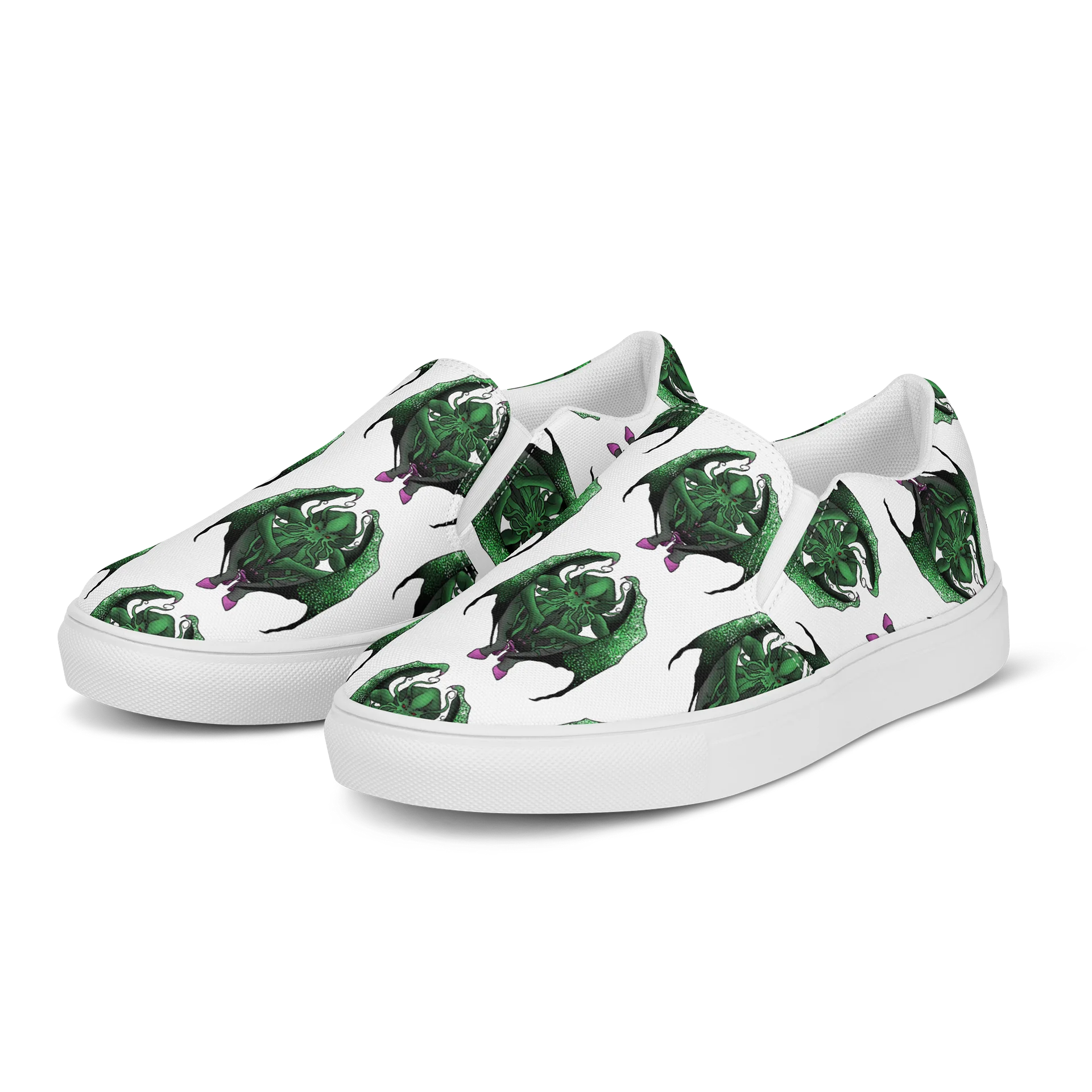 Burlesque Chutulu Pattern Slip-On Canvas Shoes product image (8)
