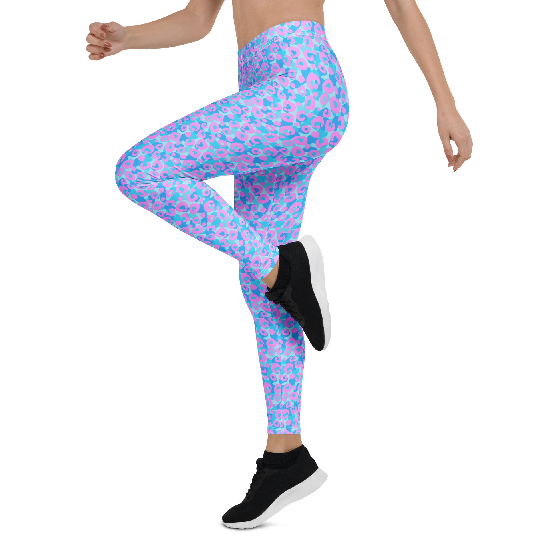 Colorful Pastel Rainbow Leopard Print Leggings product image (4)