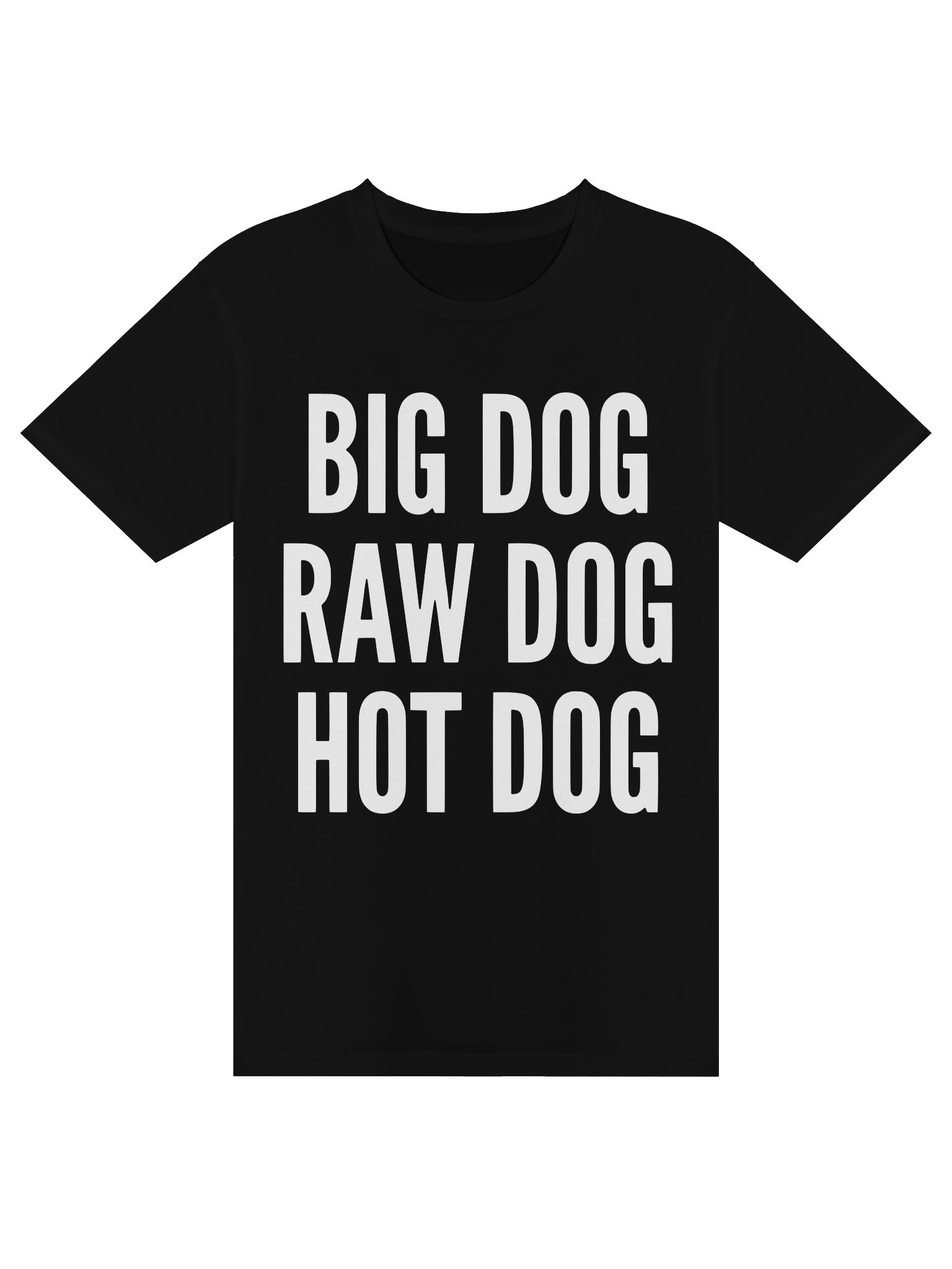 Big Dog Raw Dog Hot Dog T-Shirt | Funny Graphic Tee product image (1)