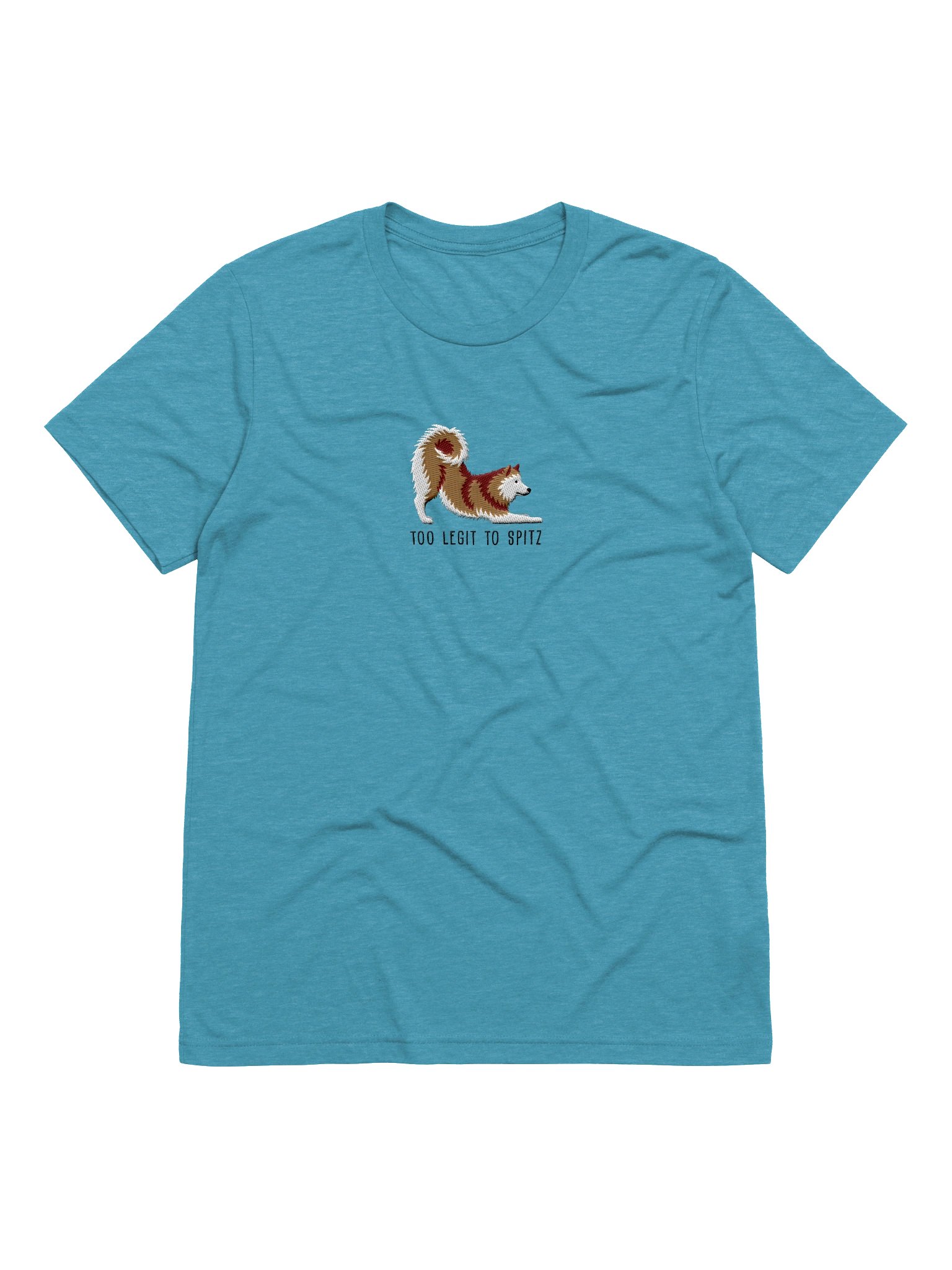 Too Legit to Spitz T-Shirt(Embroidered) of a Finnish Spitz(Gold) product image (13)