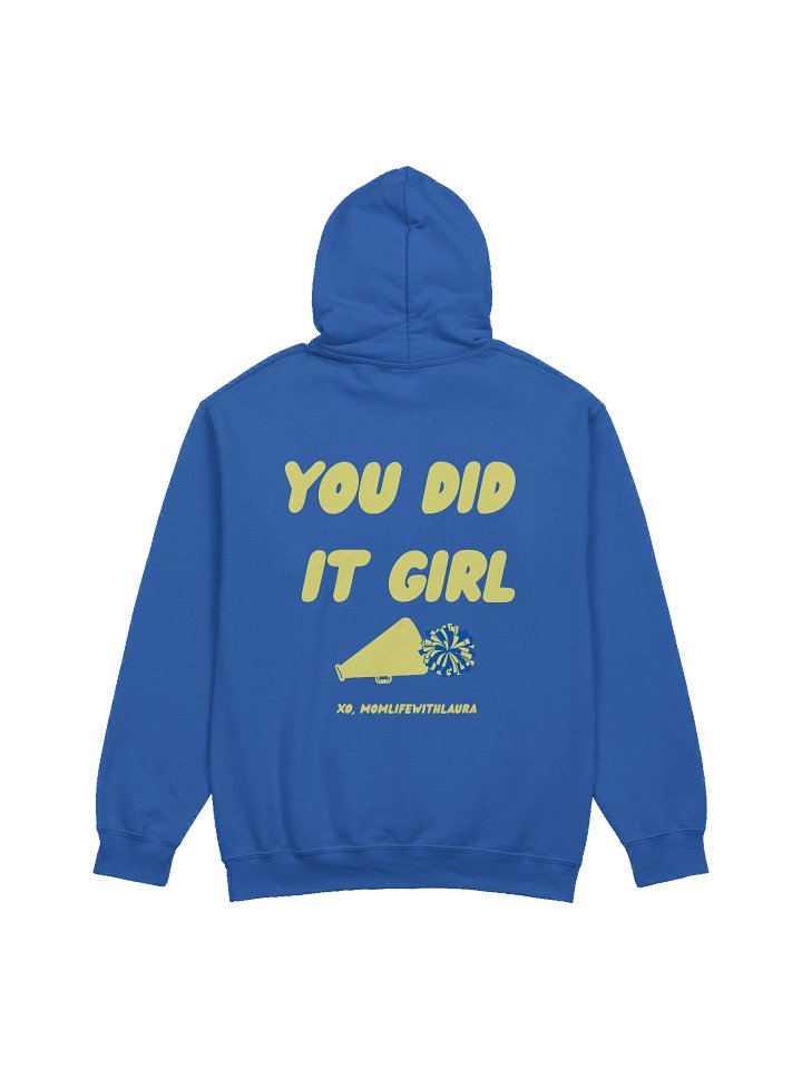 You Did it Girl Cheer Hoodie - Royal Blue/Yellow product image (2)