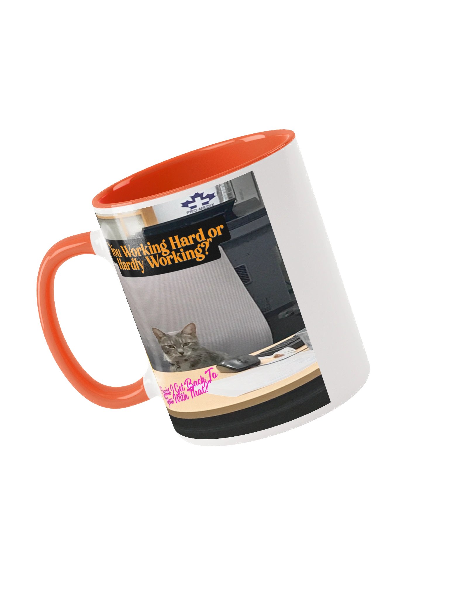 Hard Working Office Cat Ceramic Mug product image (3)