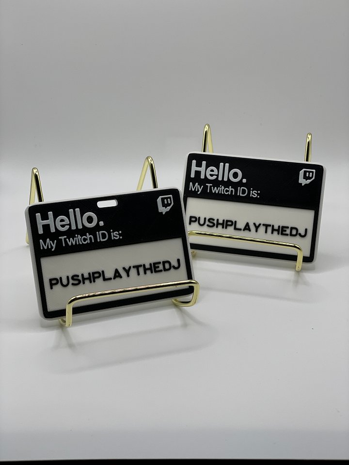 [Custom Font] 3D-Printed Streamer Nametag product image (1)