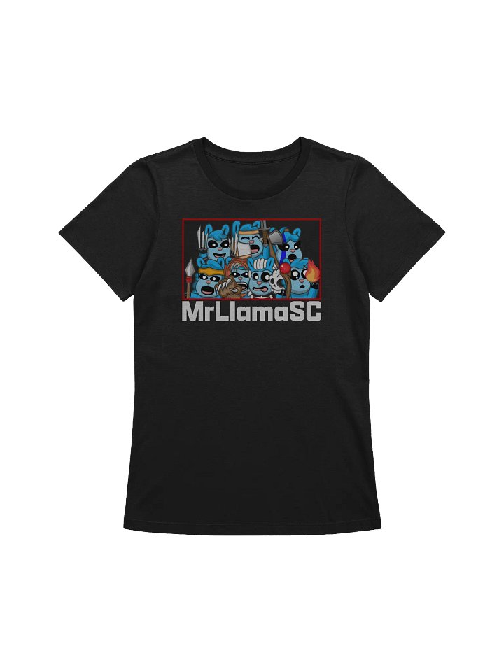 MrLlamaSC Llama Family Women's T-Shirt (Black) product image (1)