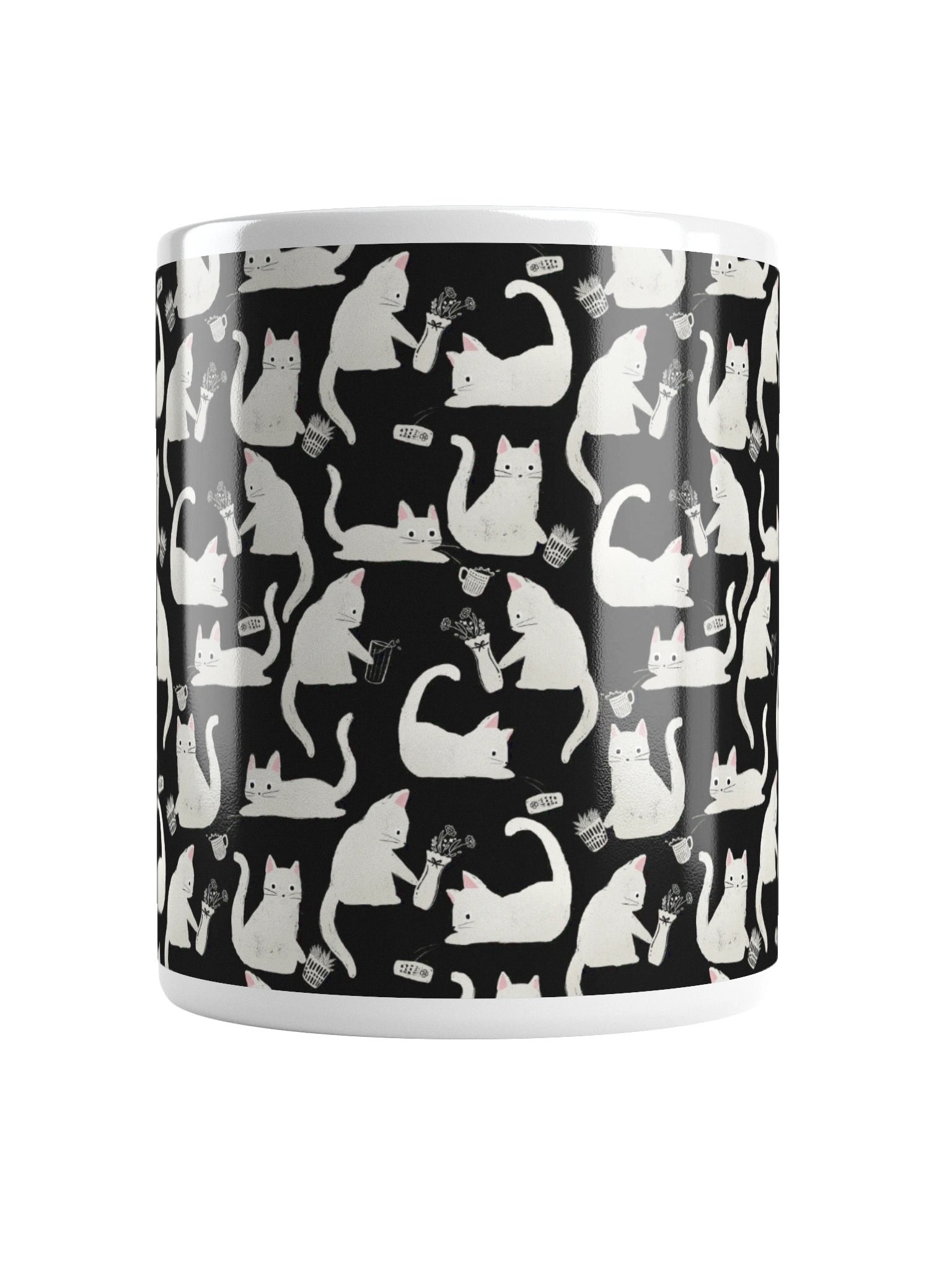 Bad Cats Knocking Stuff Over Coffee Mug, Black product image (6)