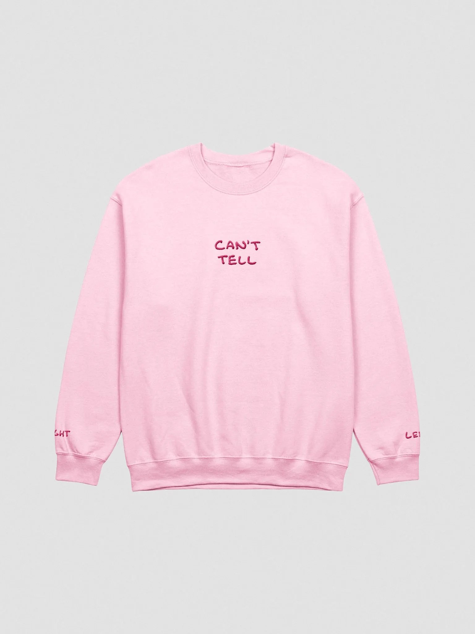 CAN'T TELL embroidered crewneck (pink) product image (1)