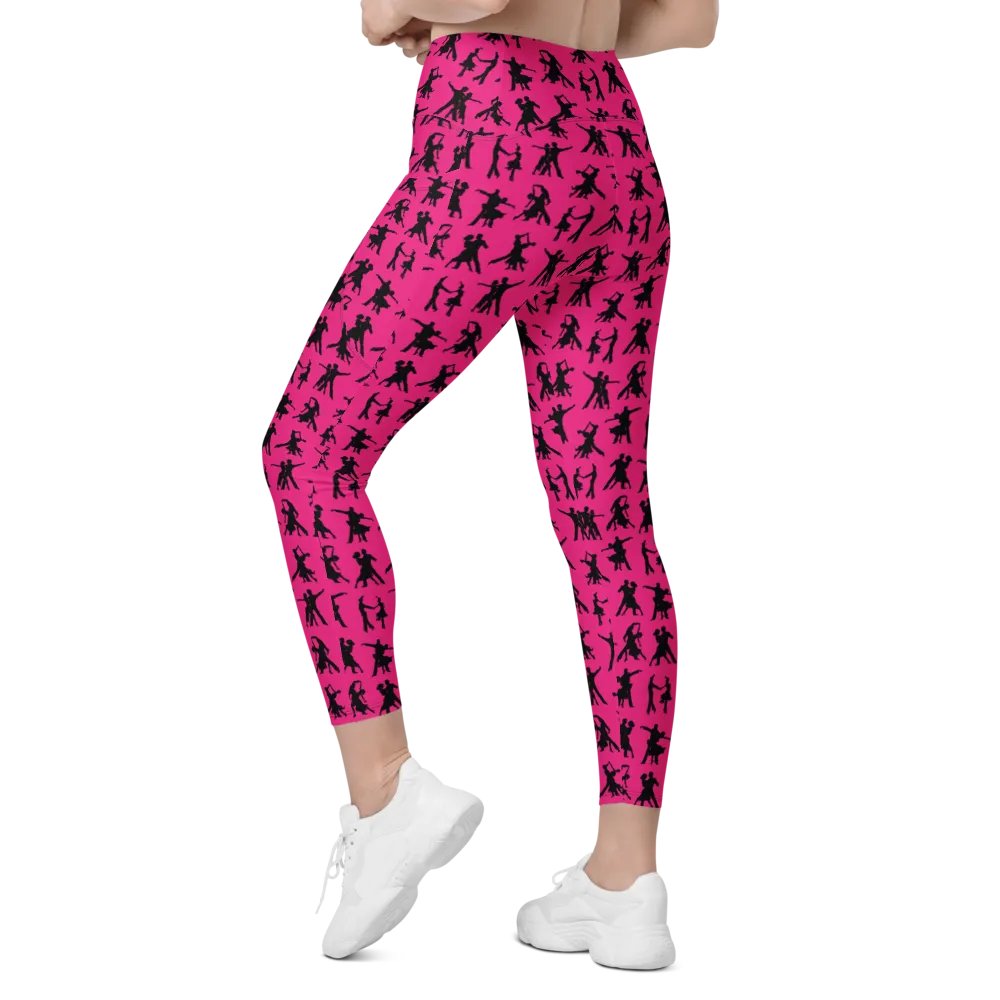 Pink and Black Ballroom Dance Leggings product image (8)