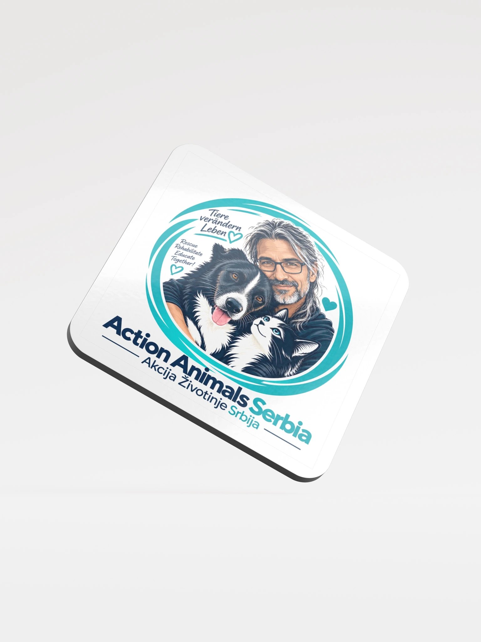AAS · Tiere verändern Leben – Korkuntersetzer product image (1)