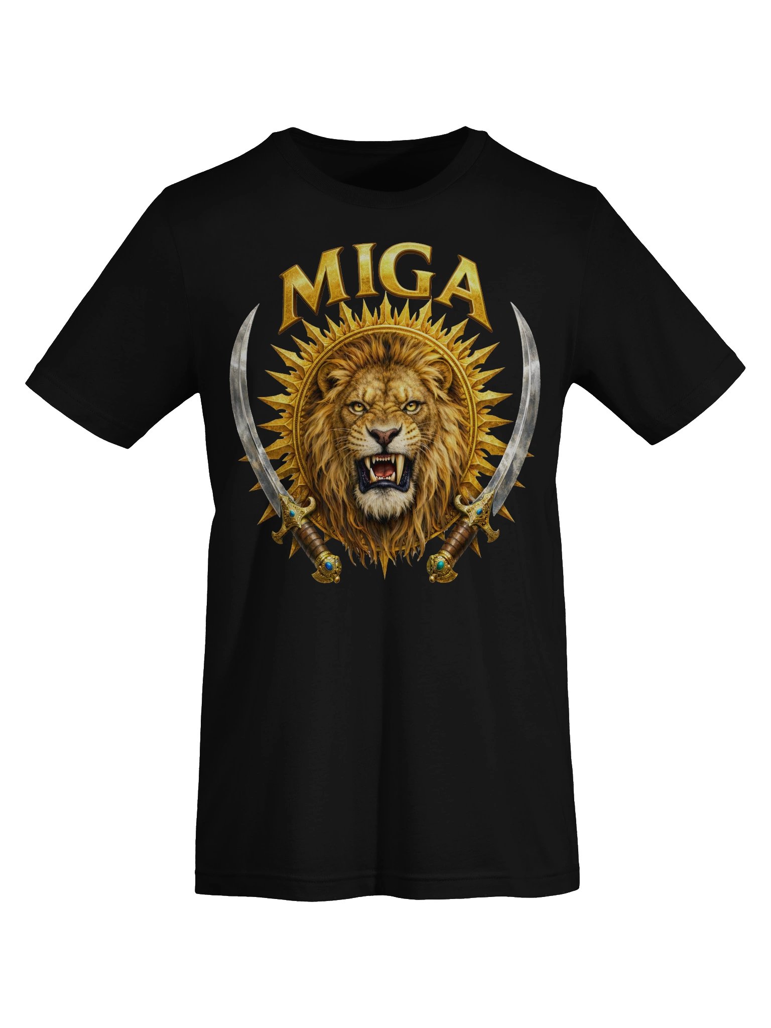 MIGA Lion Head Gold Unisex Shirt product image (7)