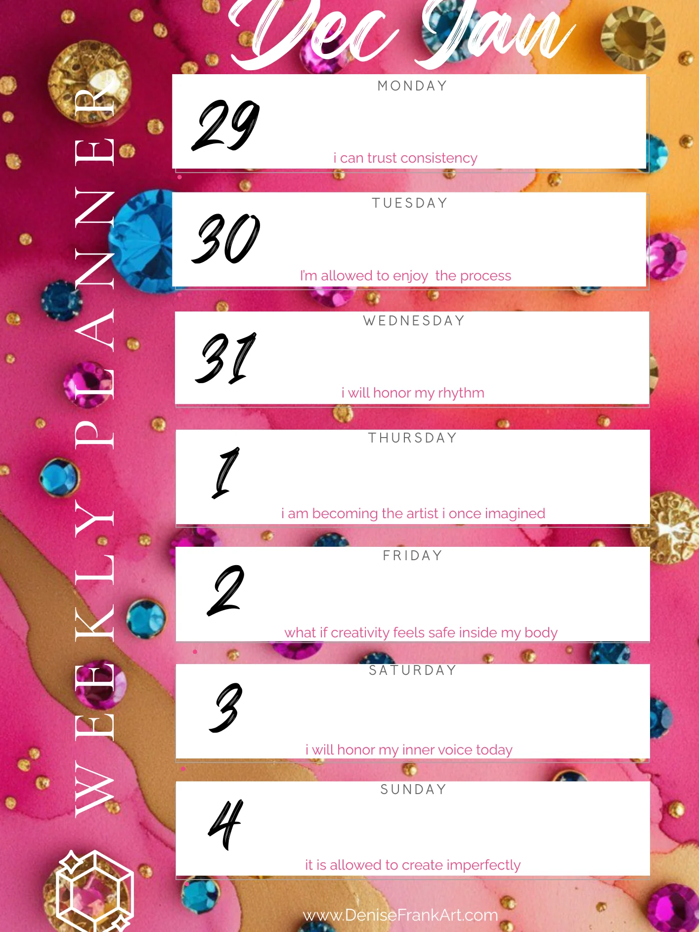 A4 Printable Weekly Artist Identity Planner 2026 product image (3)