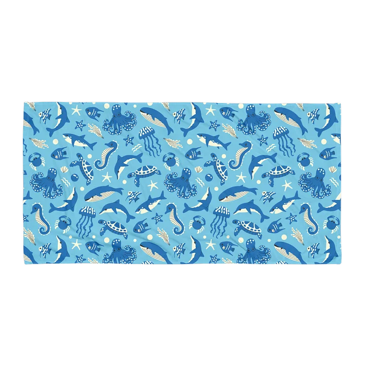 Vibrant Ocean Life Beach Towel for Sun and Sand product image (1)