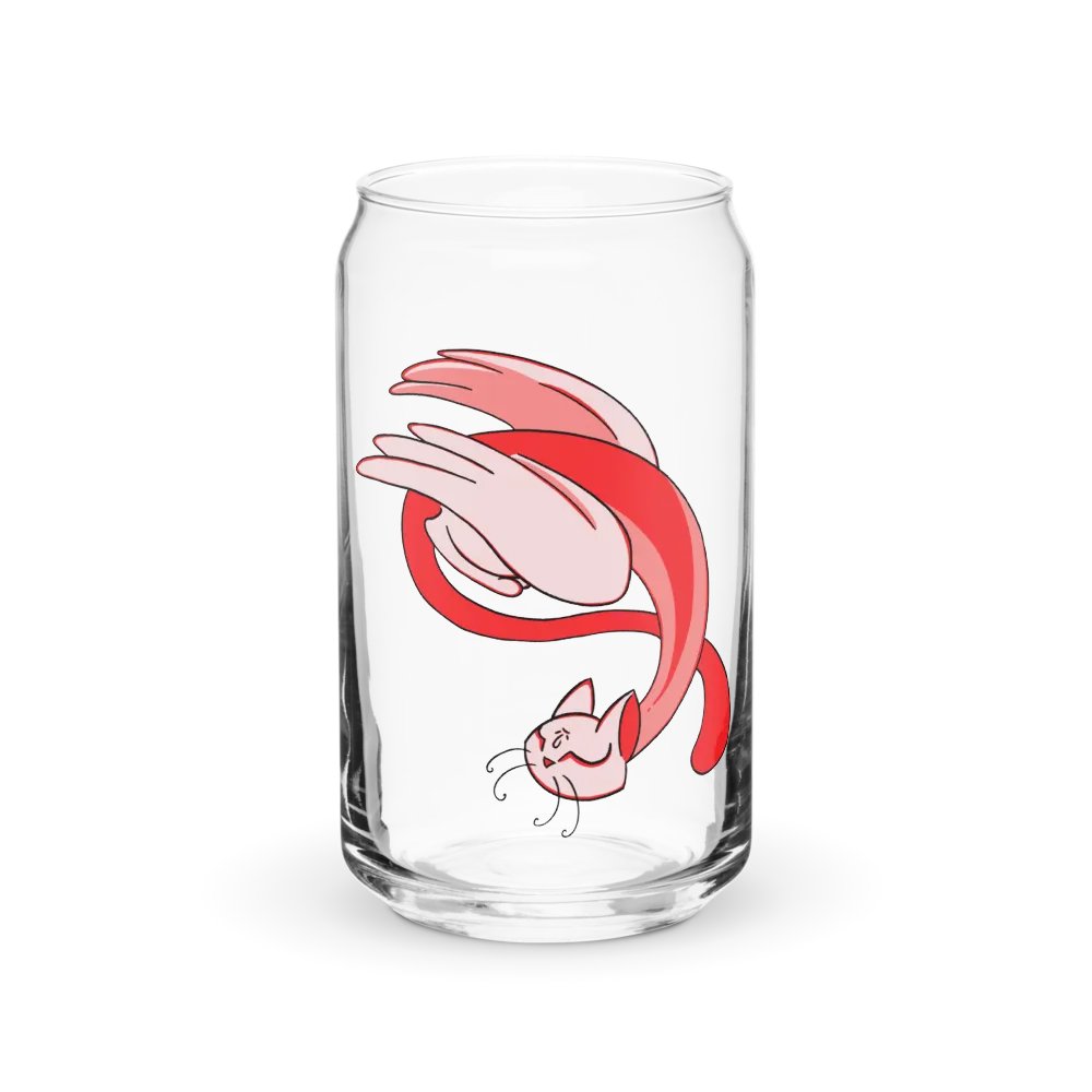 Calming Red Cat-Owl Can-Shaped Glass product image (1)