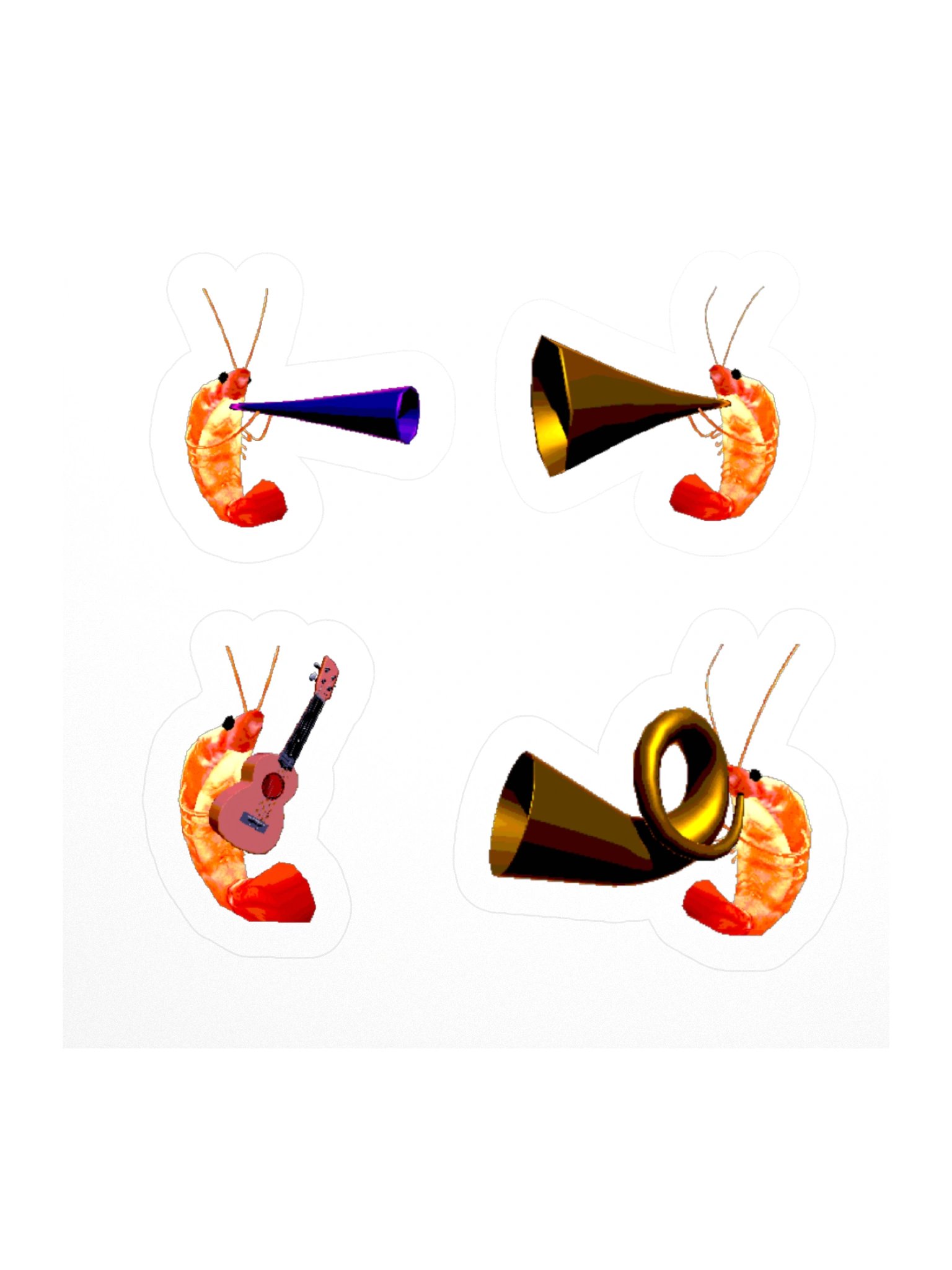 Shrimp Quartet Sticker Pack product image (4)