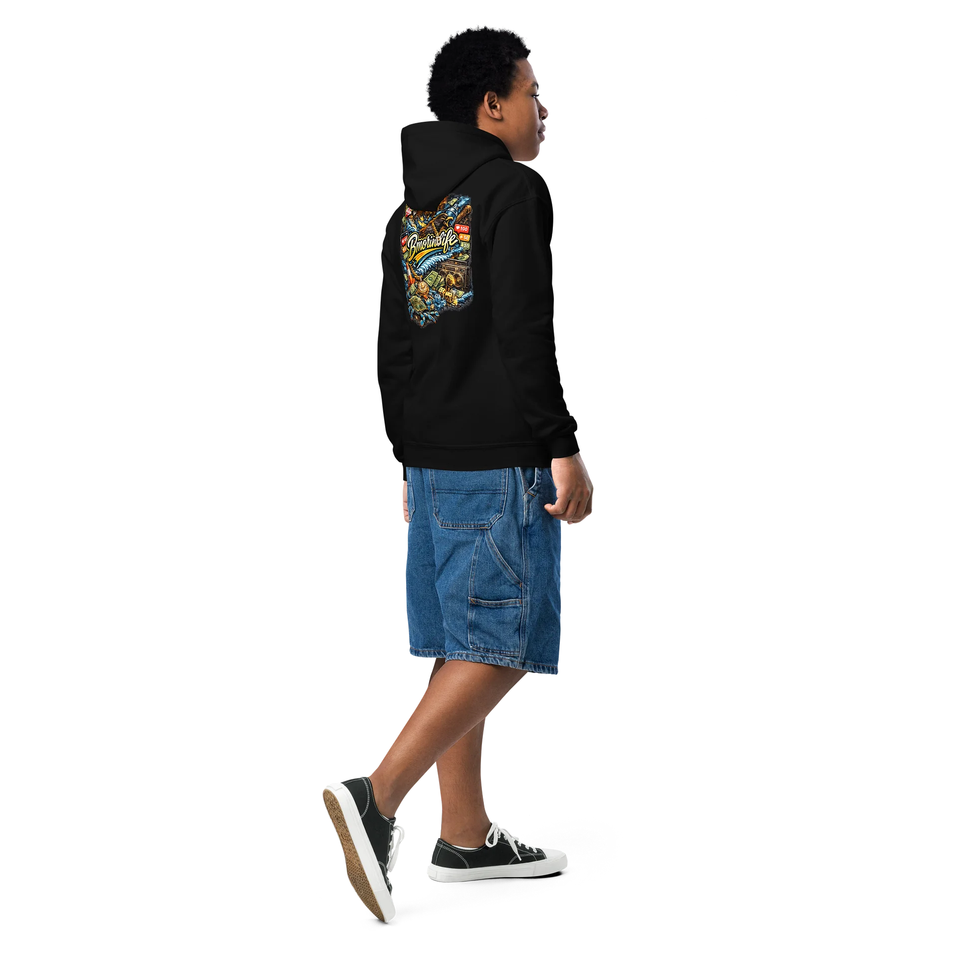 BmoreinLife “Pro-Tagger” Youth Signature Hoodie – Stay Positive Edition product image (5)