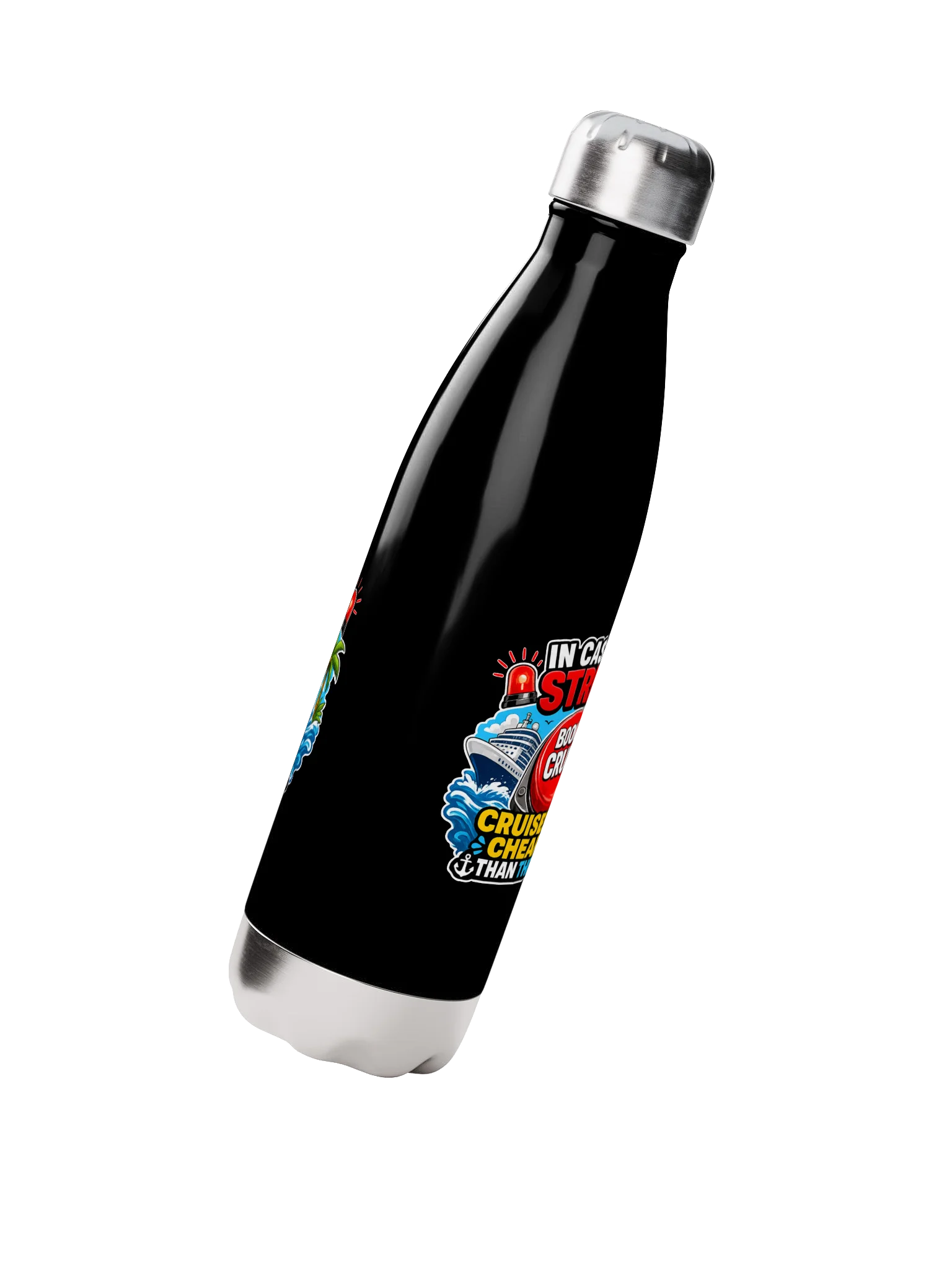 Cruises Are Cheaper Than Therapy Stainless Steel Water Bottle product image (2)