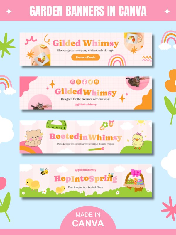 MRR/PLR Garden Etsy Banner Canva Templates product image (1)