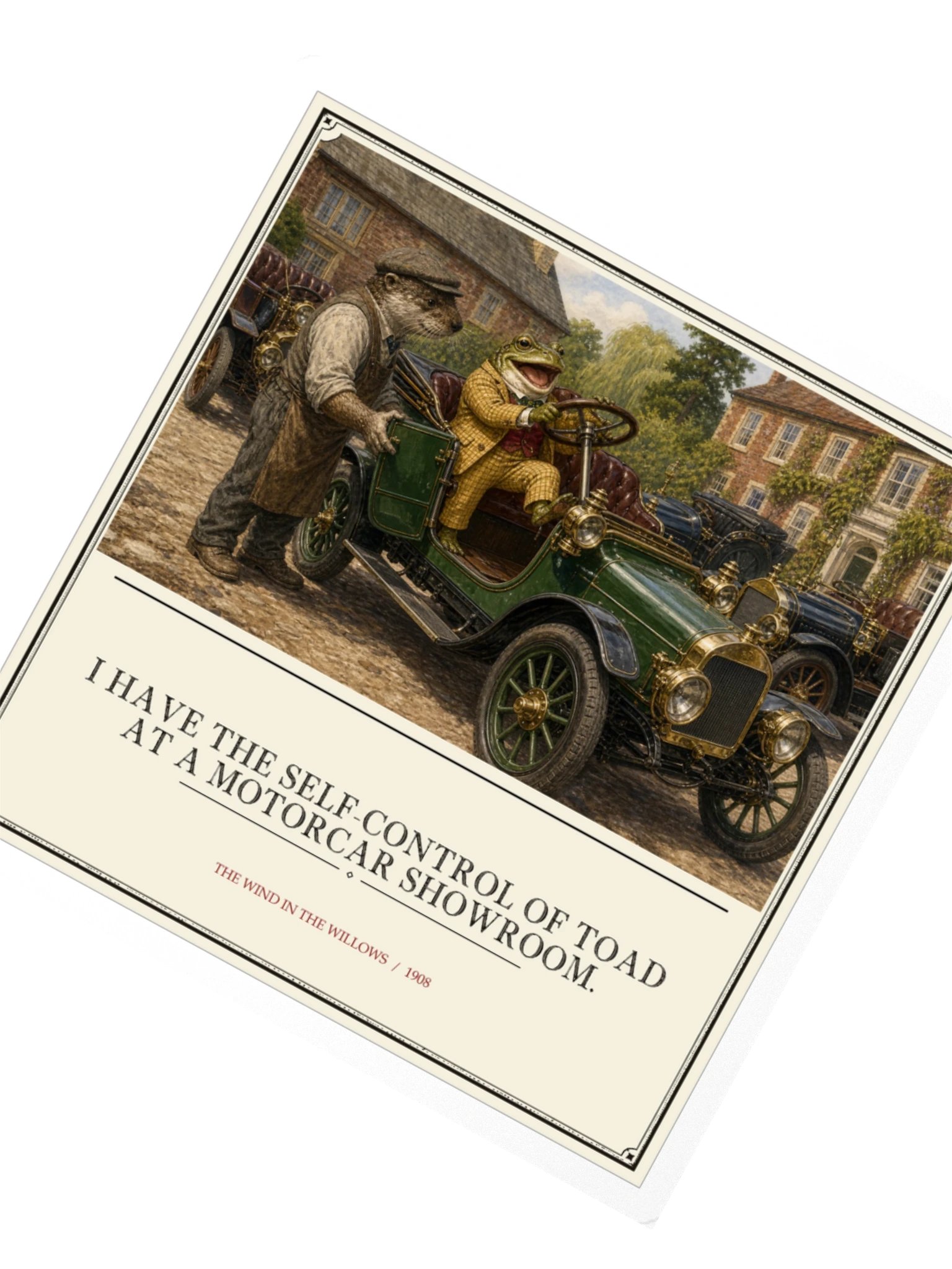Have Self Control Toad At Motorcar Showroom -- The Wind in the Willows Sticker product image (2)