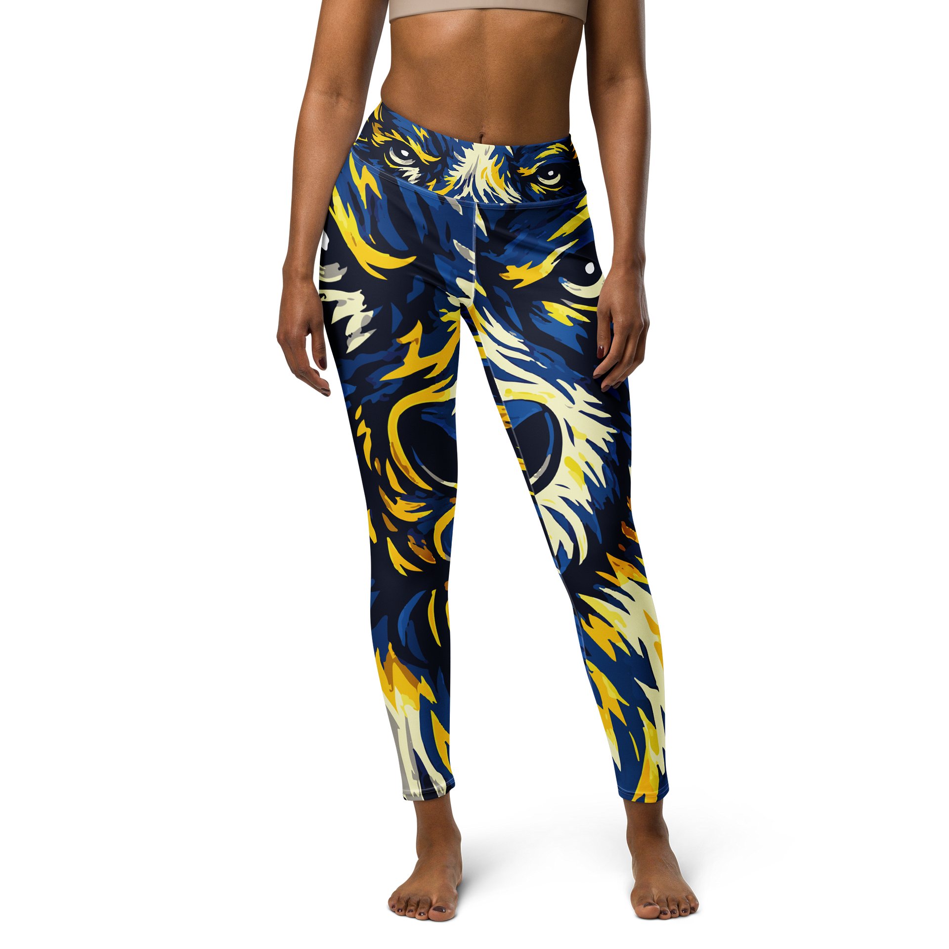Vivid Buffalo Blue and Gold Leggings product image (1)
