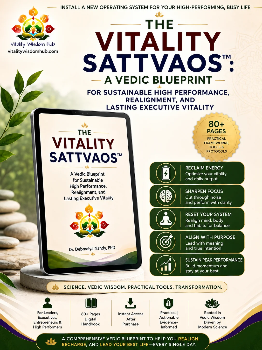 The Vitality SattvaOS™ Executive Vitality Handbook: Energy, Focus, & Purpose Reset Blueprint product image (1)