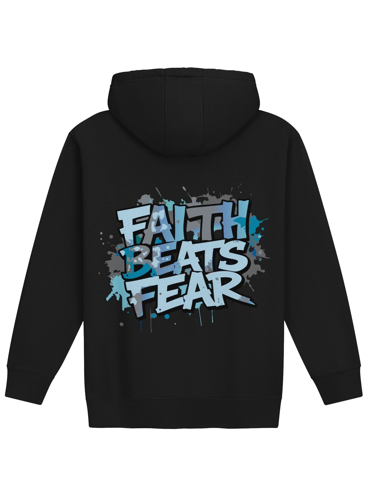 Faith Beats Fear Mens Premium Graffiti Hoodie product image (2)