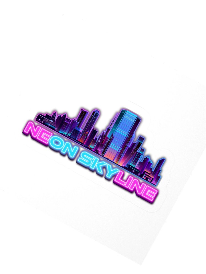Neon Skyline — City Logo Sticker product image (2)
